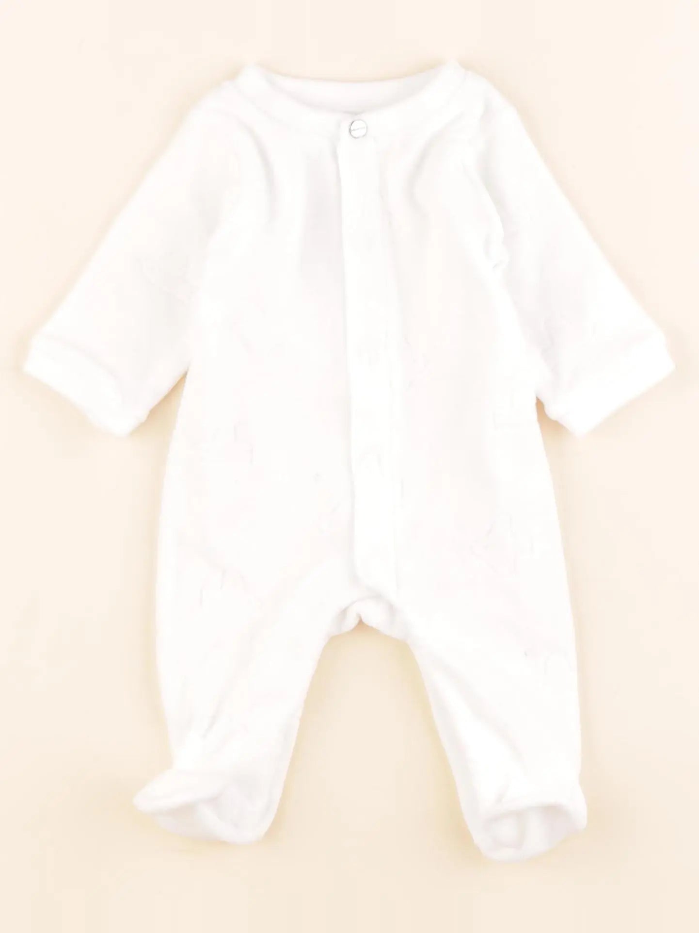 Jacadi - pyjama velours blanc - 1 mois