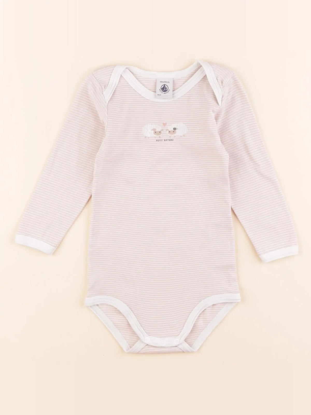 Petit Bateau - body rose - 18 mois