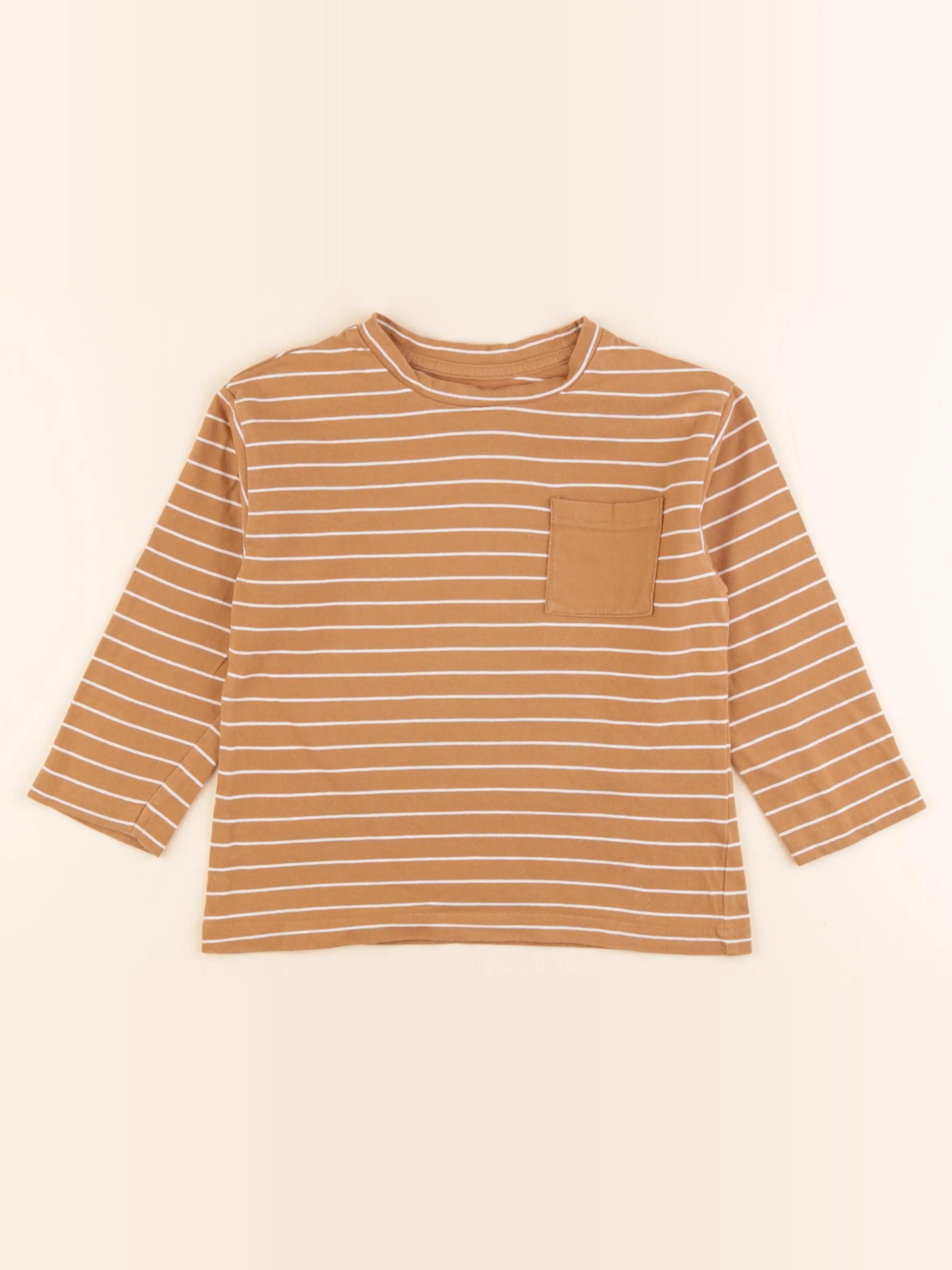 Vertbaudet - tee-shirt marron - 5 ans