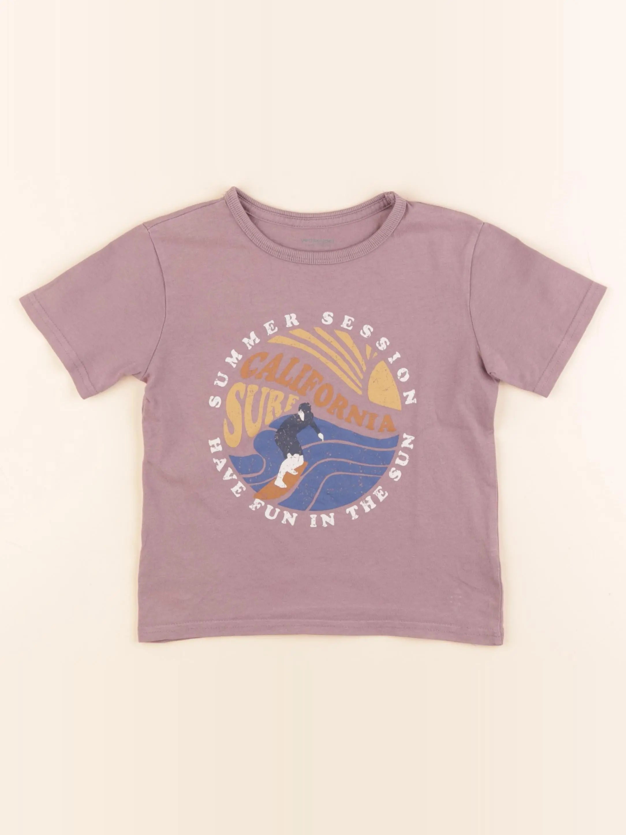 Vertbaudet - tee-shirt violet - 5 ans