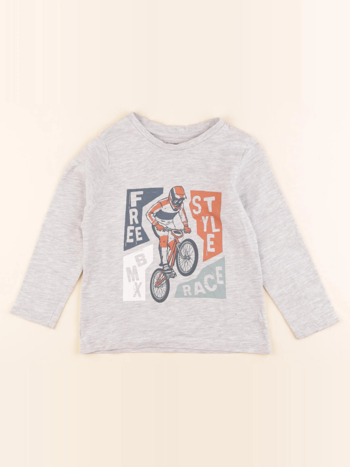 Vertbaudet - tee-shirt gris - 5 ans