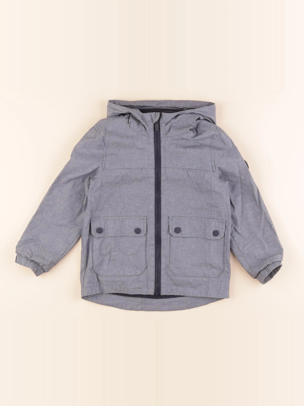 Vertbaudet - veste doublé bleu - 4 ans