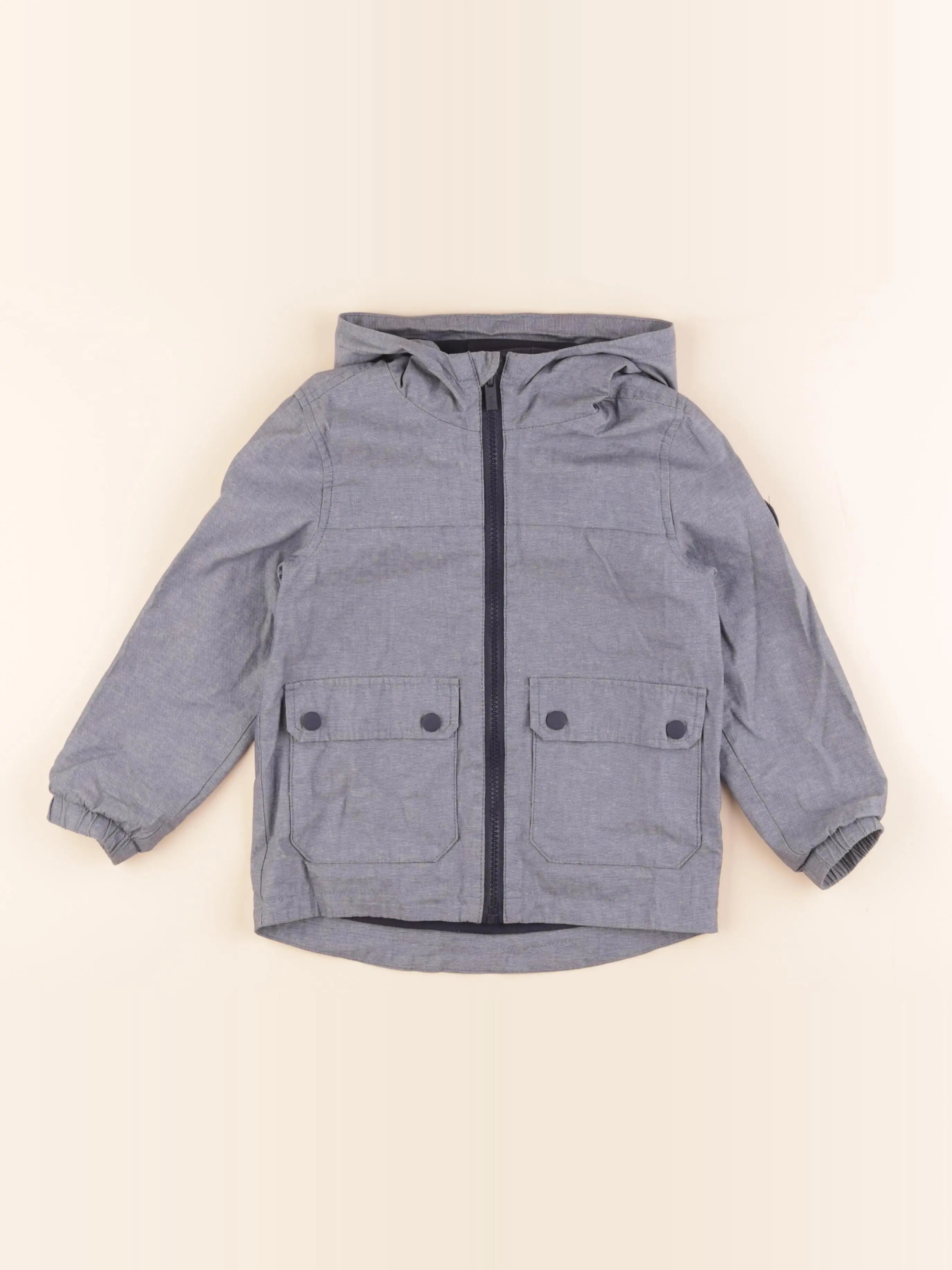 Vertbaudet - veste doublé bleu - 4 ans