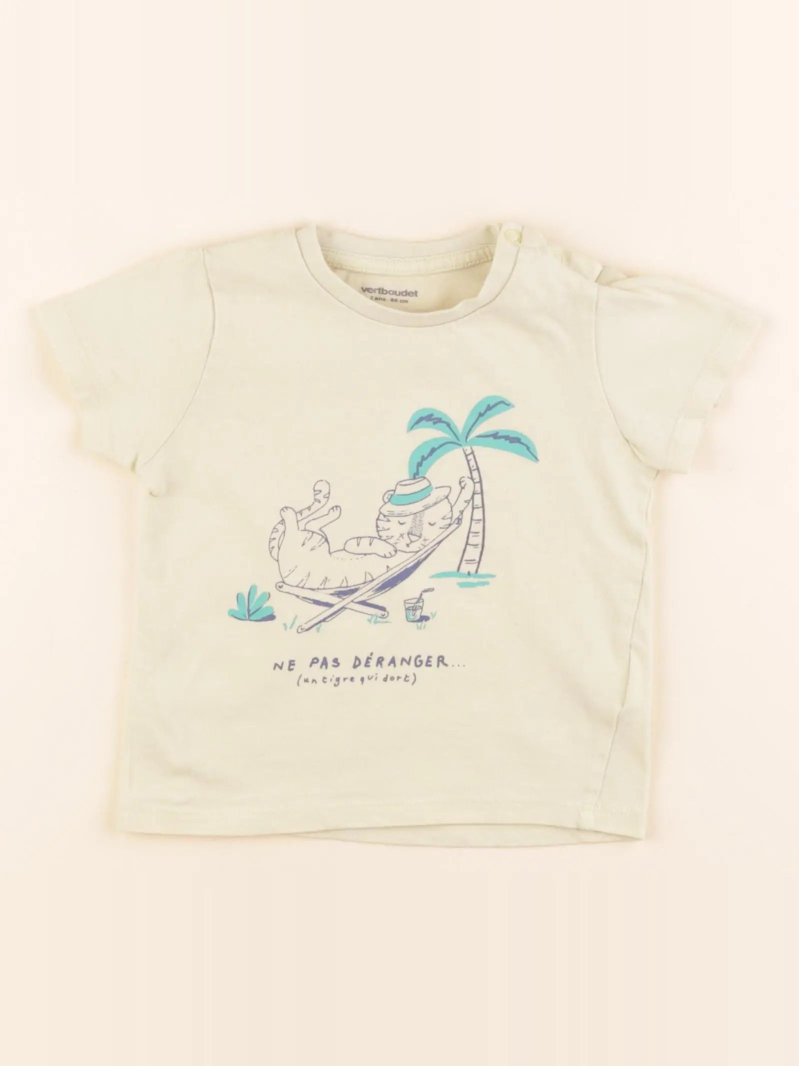 Vertbaudet - tee-shirt jaune - 2 ans