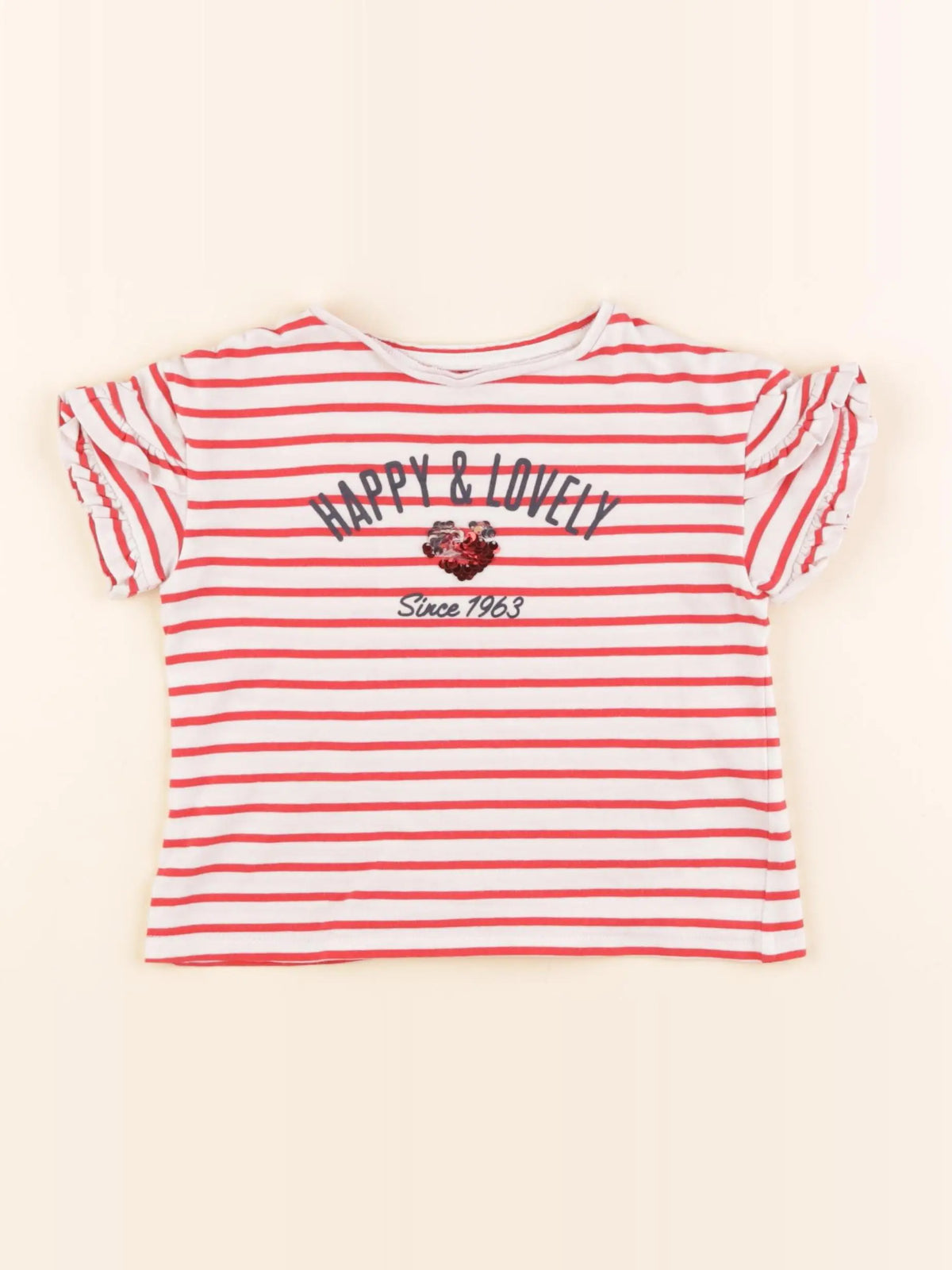 Vertbaudet - tee-shirt rouge - 3 ans