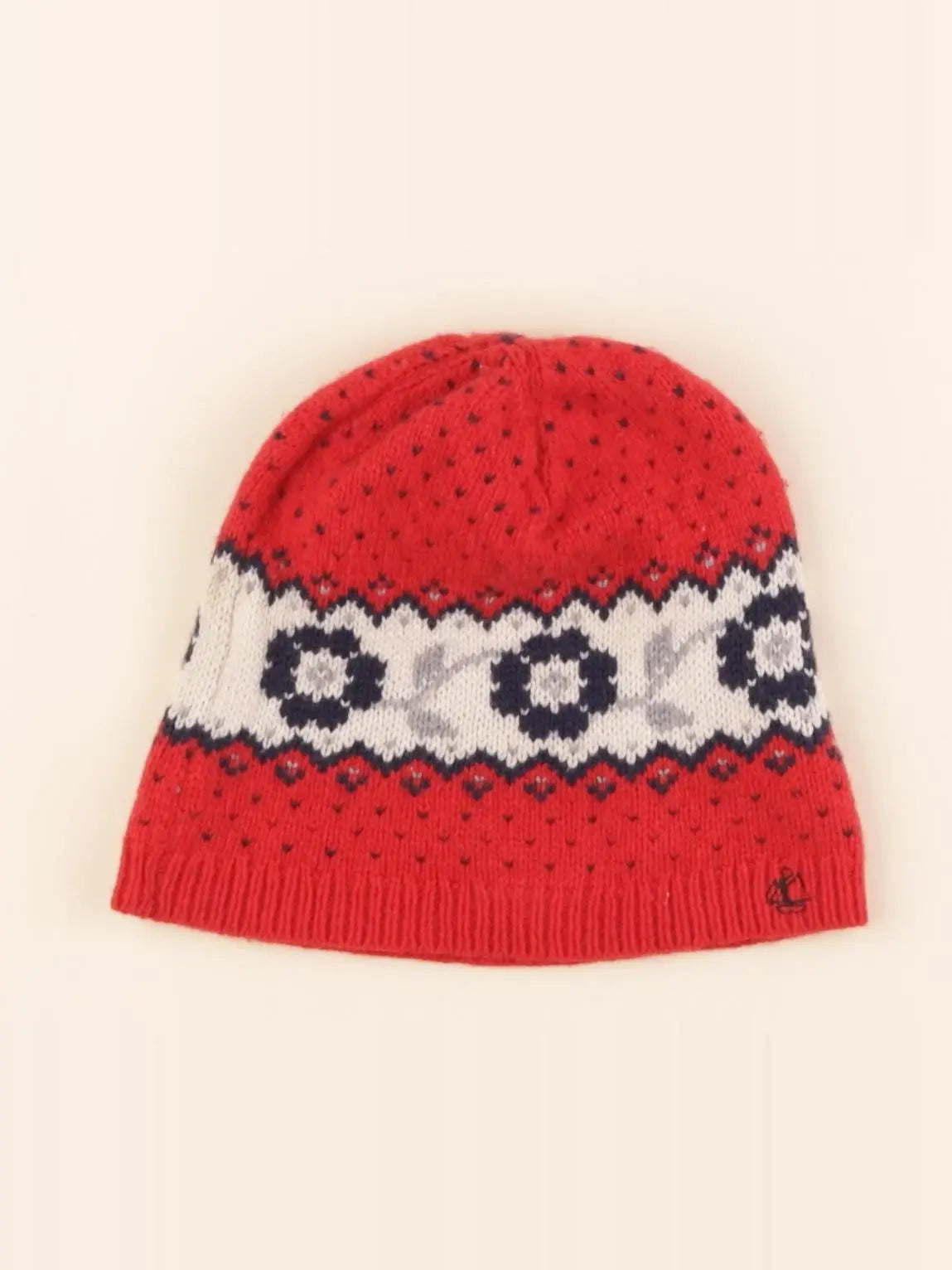 Petit Bateau - bonnet rouge - 6/7 ans