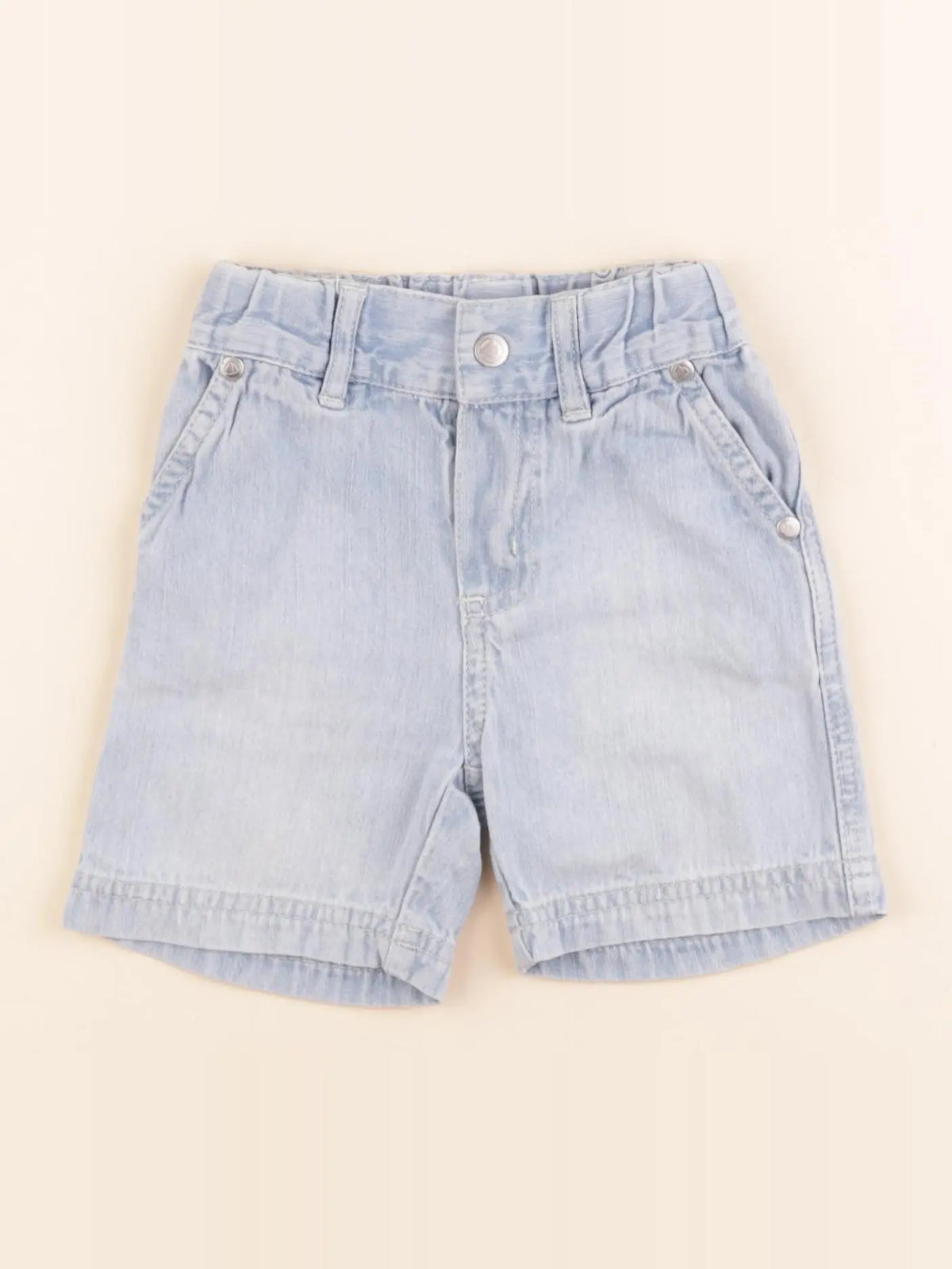 Petit Bateau - short bleu - 12 mois