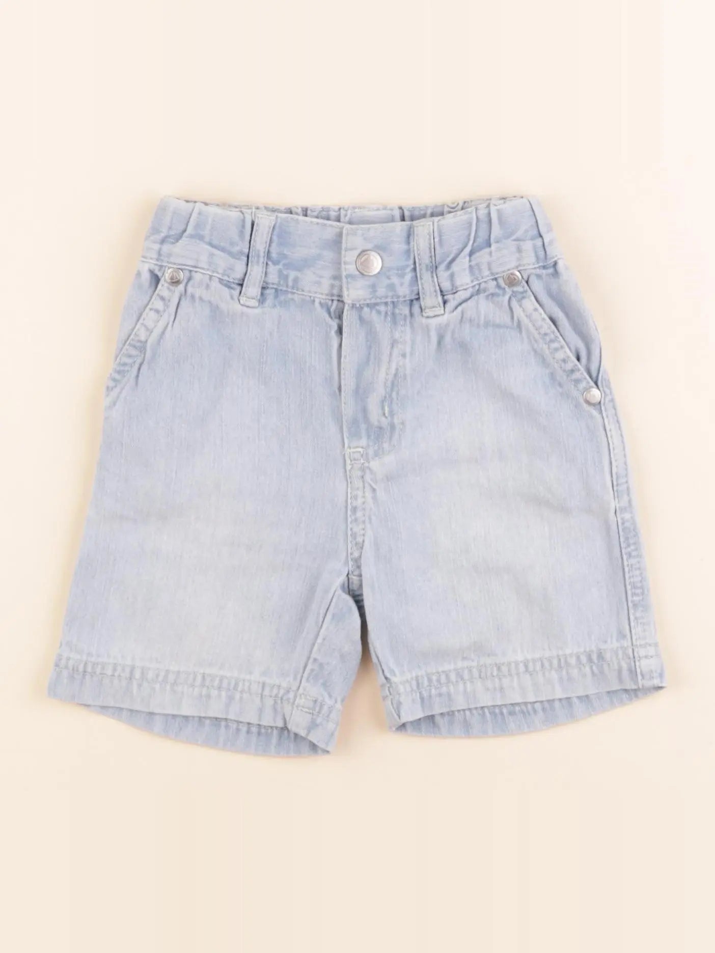 Petit Bateau - short bleu - 12 mois