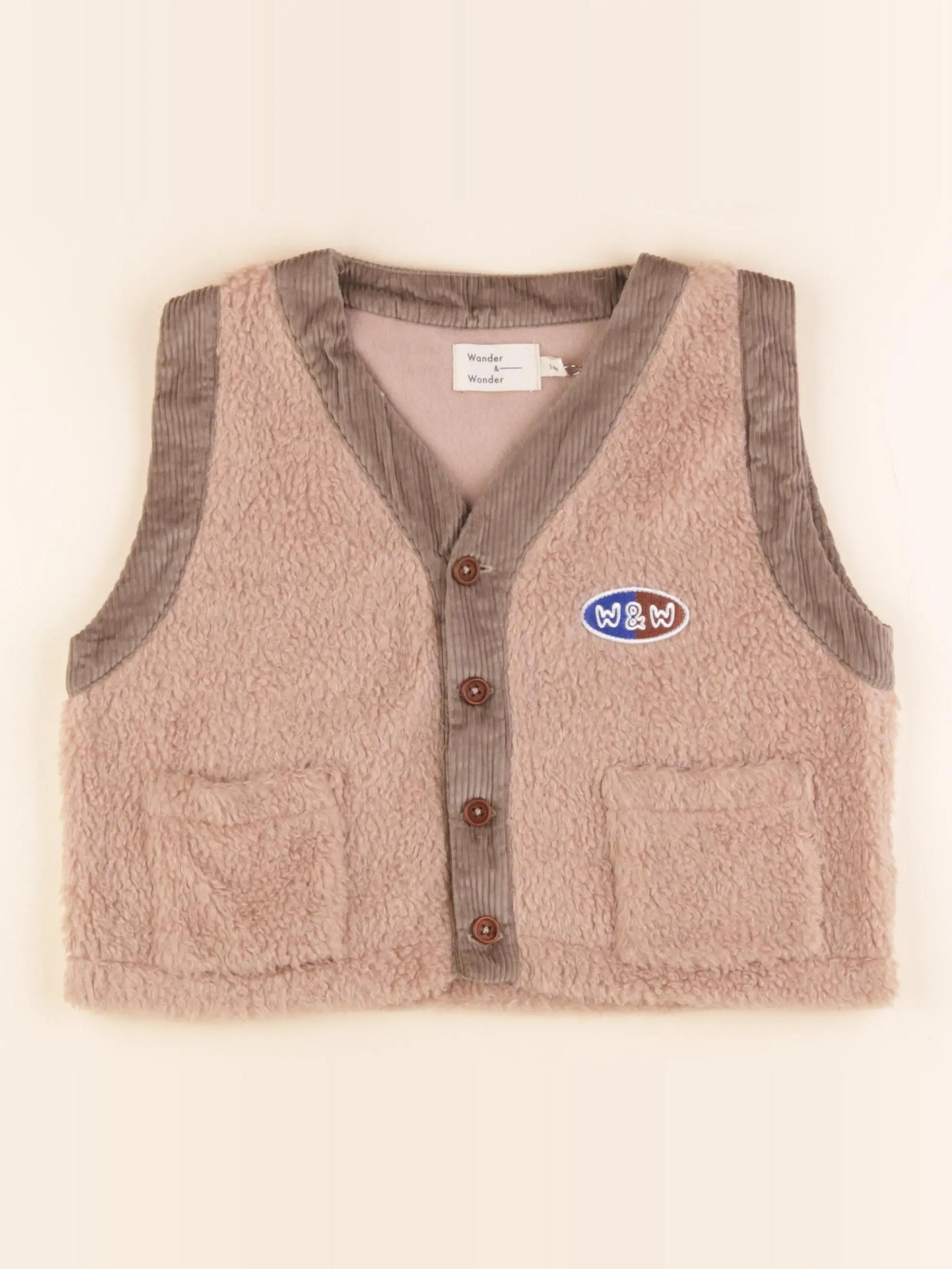 Gilet beige, vert