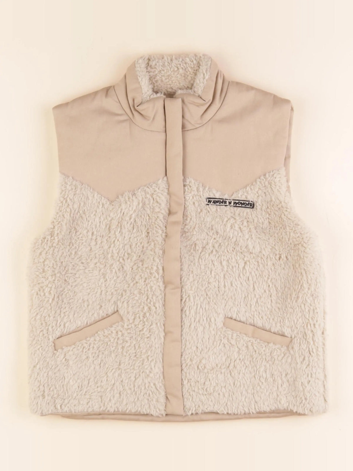 Veste sans manches beige