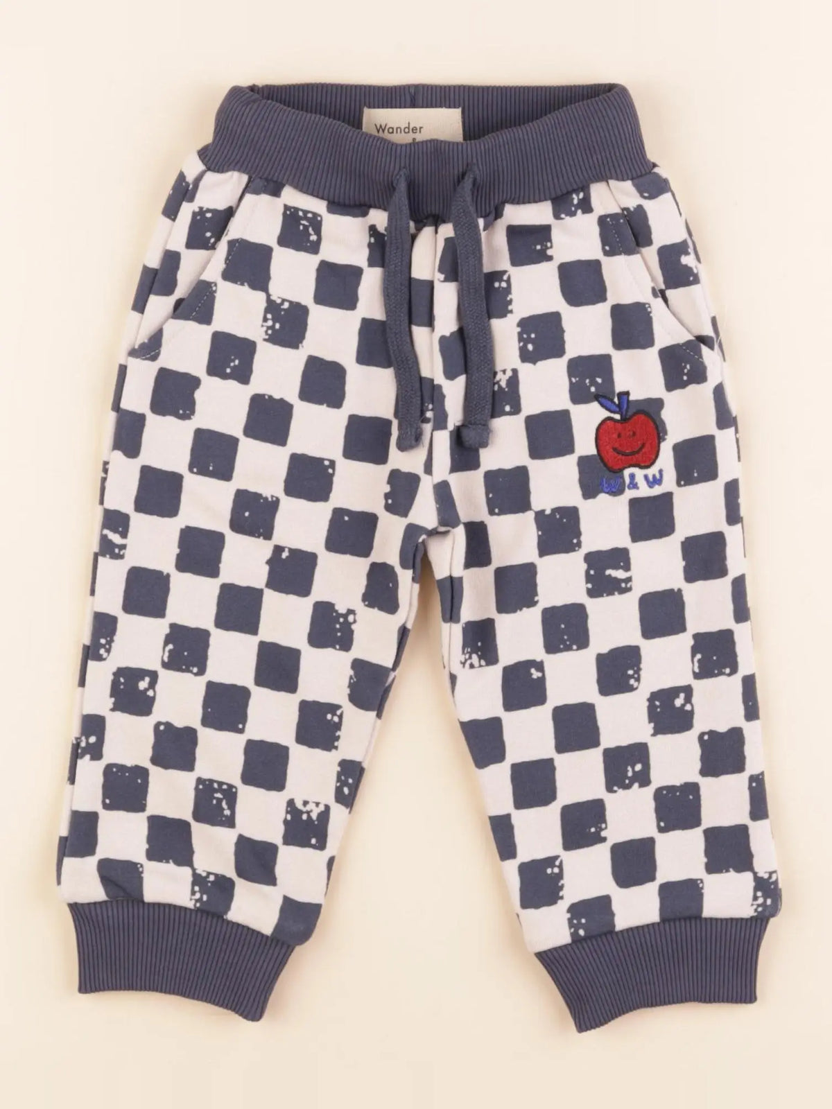 Jogging bleu, blanc