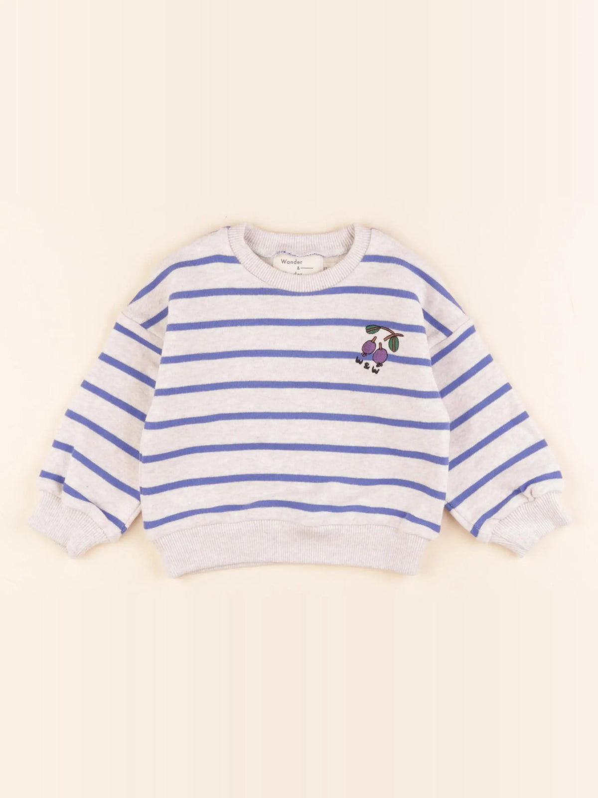 Sweat gris, bleu