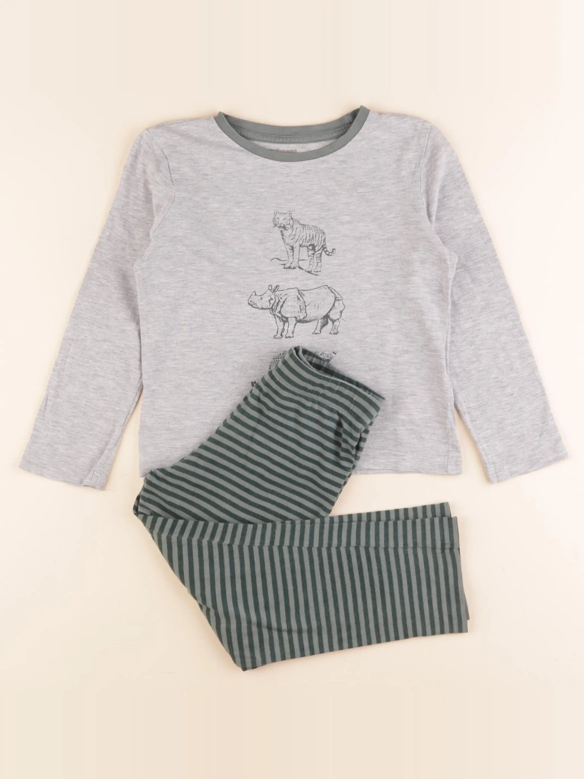 Vertbaudet - pyjama coton gris - 5 ans