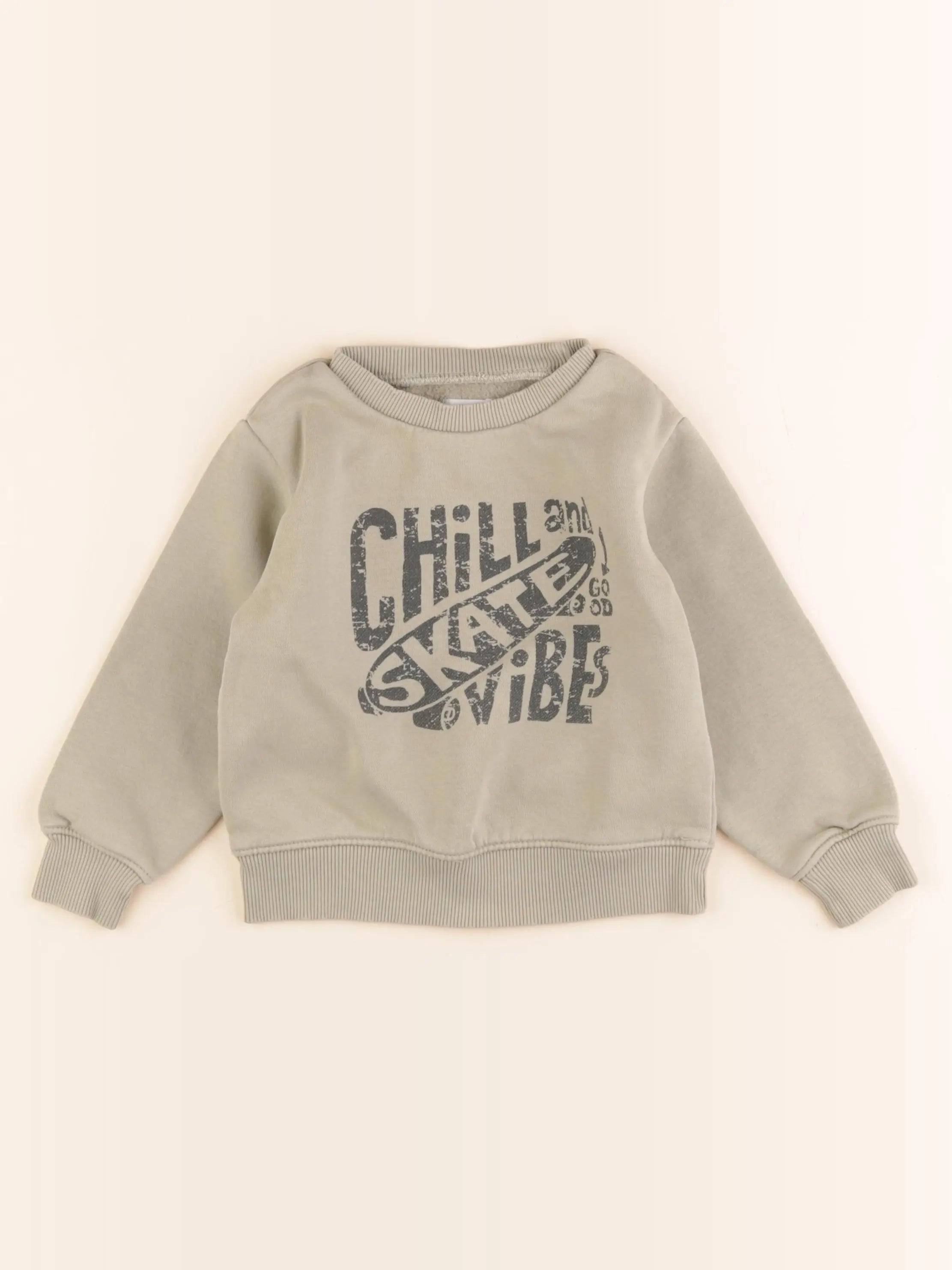 Vertbaudet - sweat vert - 4 ans