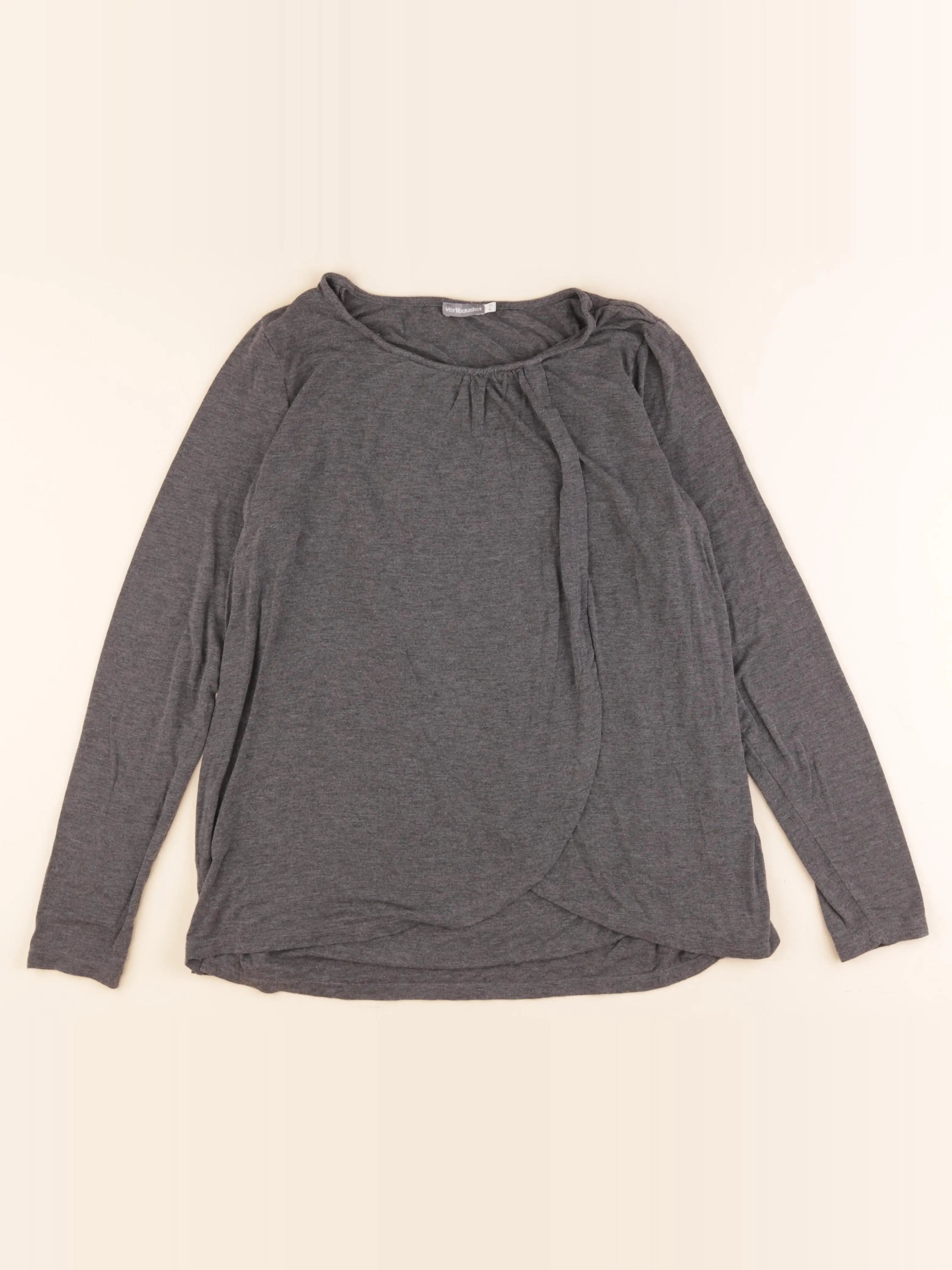 Vertbaudet - tee-shirt grossesse, allaitement gris - 38 à 40