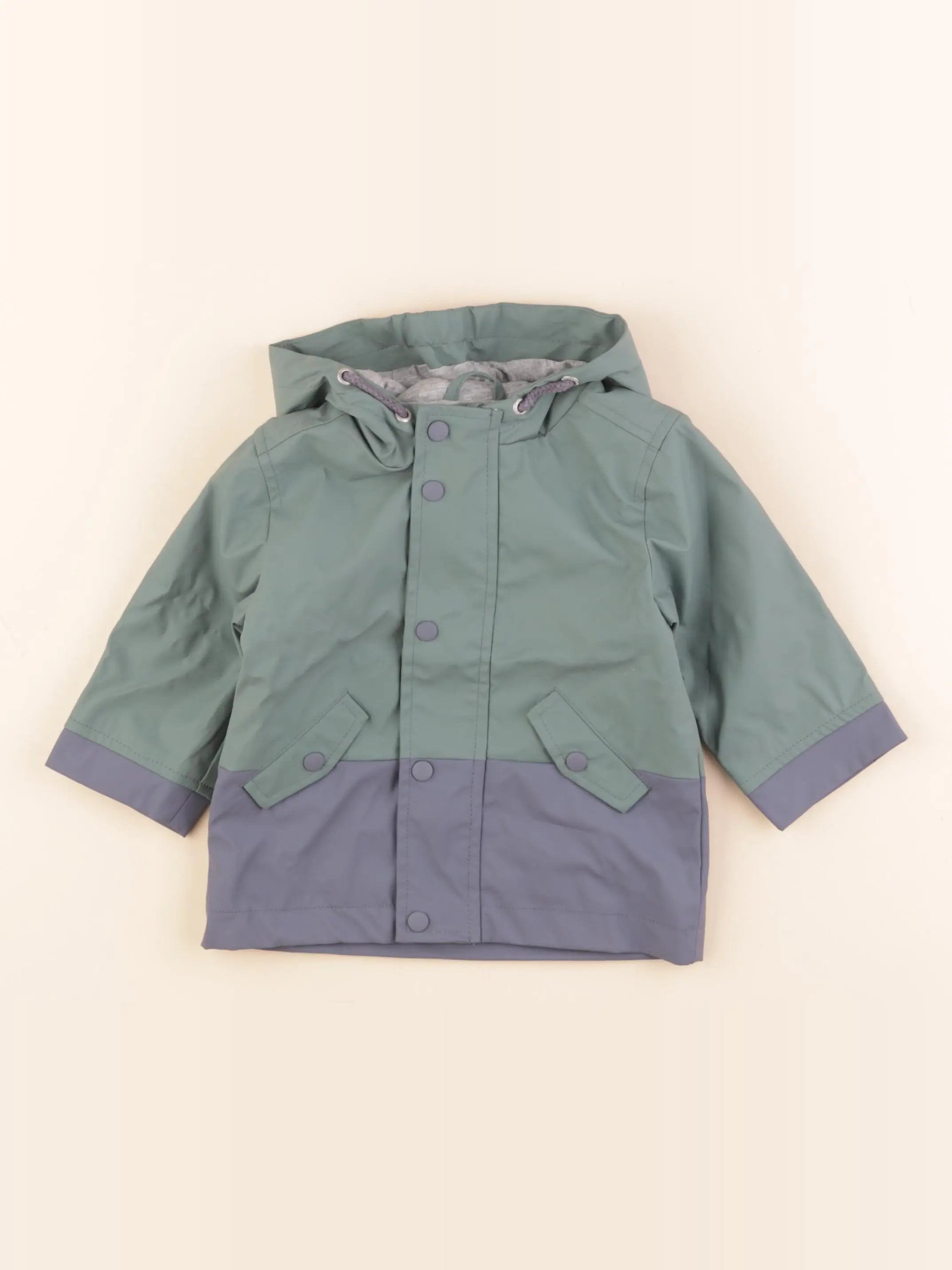 Vertbaudet - imperméable vert - 9 mois