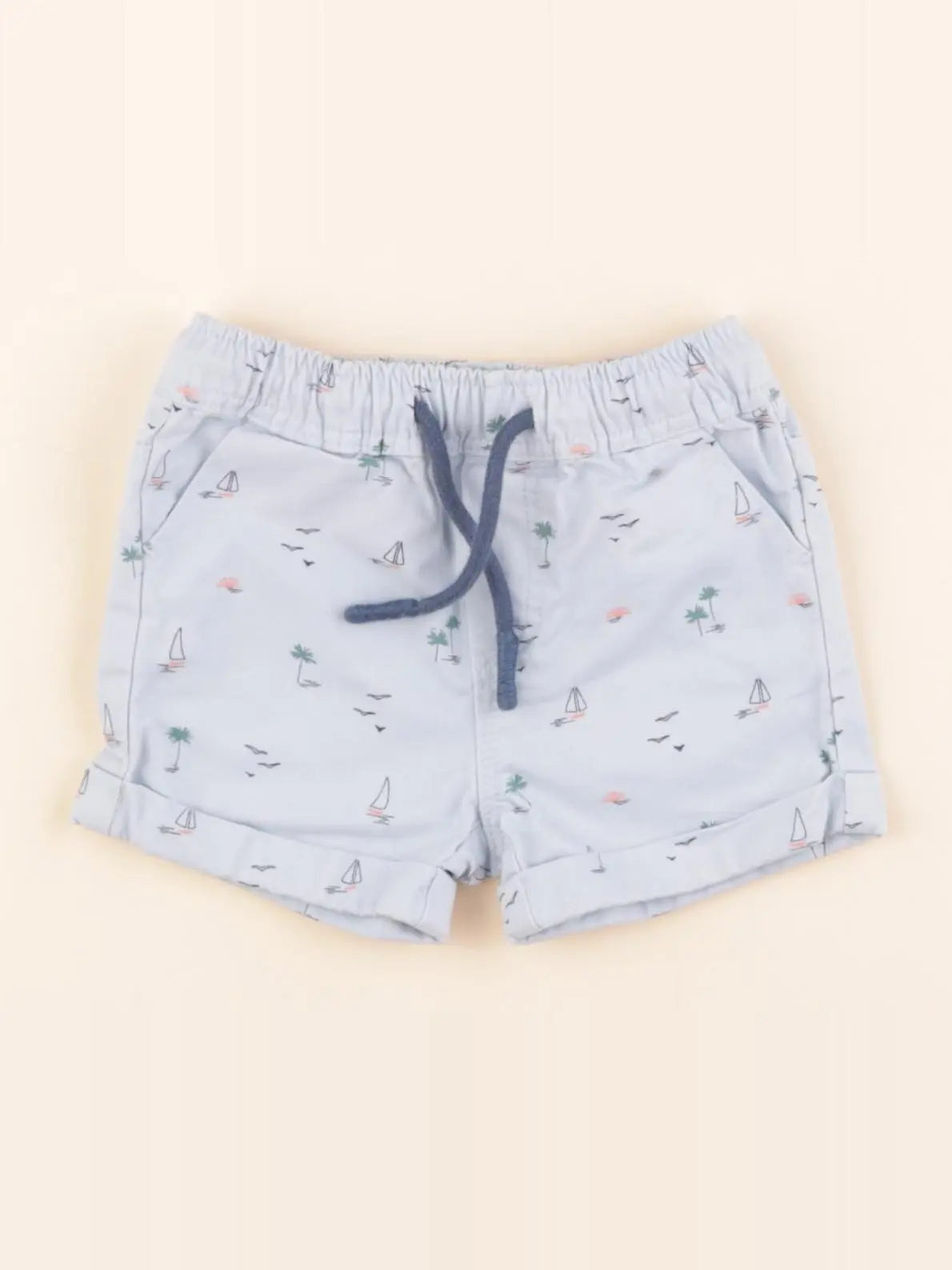 Vertbaudet - short bleu - 6 mois