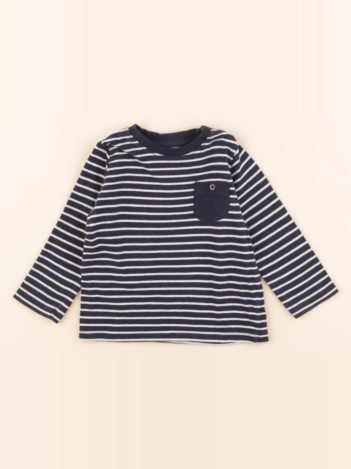 Vertbaudet - tee-shirt bleu - 12 mois