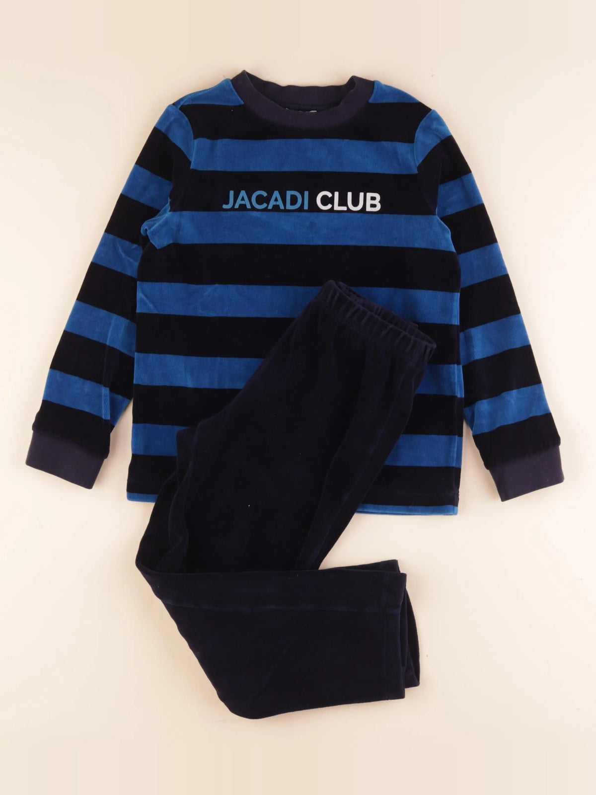 Jacadi - pyjama velours bleu - 8 ans