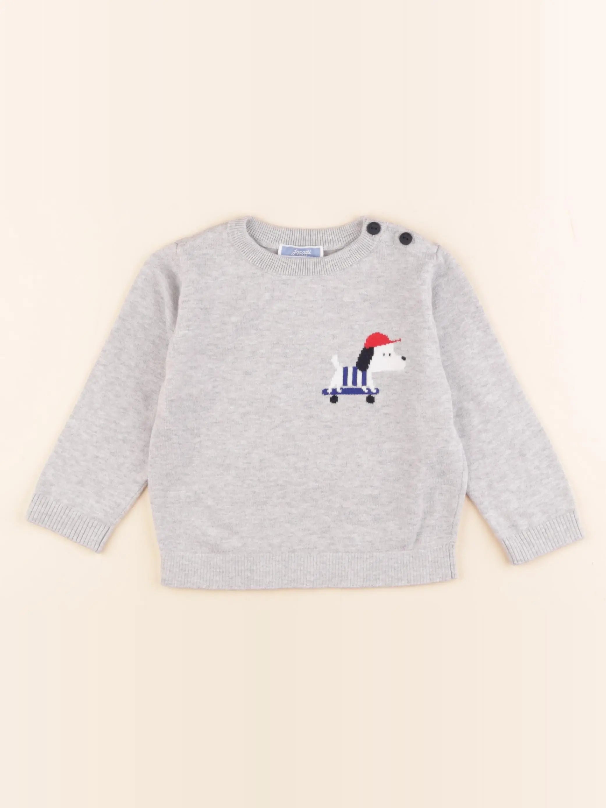 Jacadi - pull gris - 24 mois