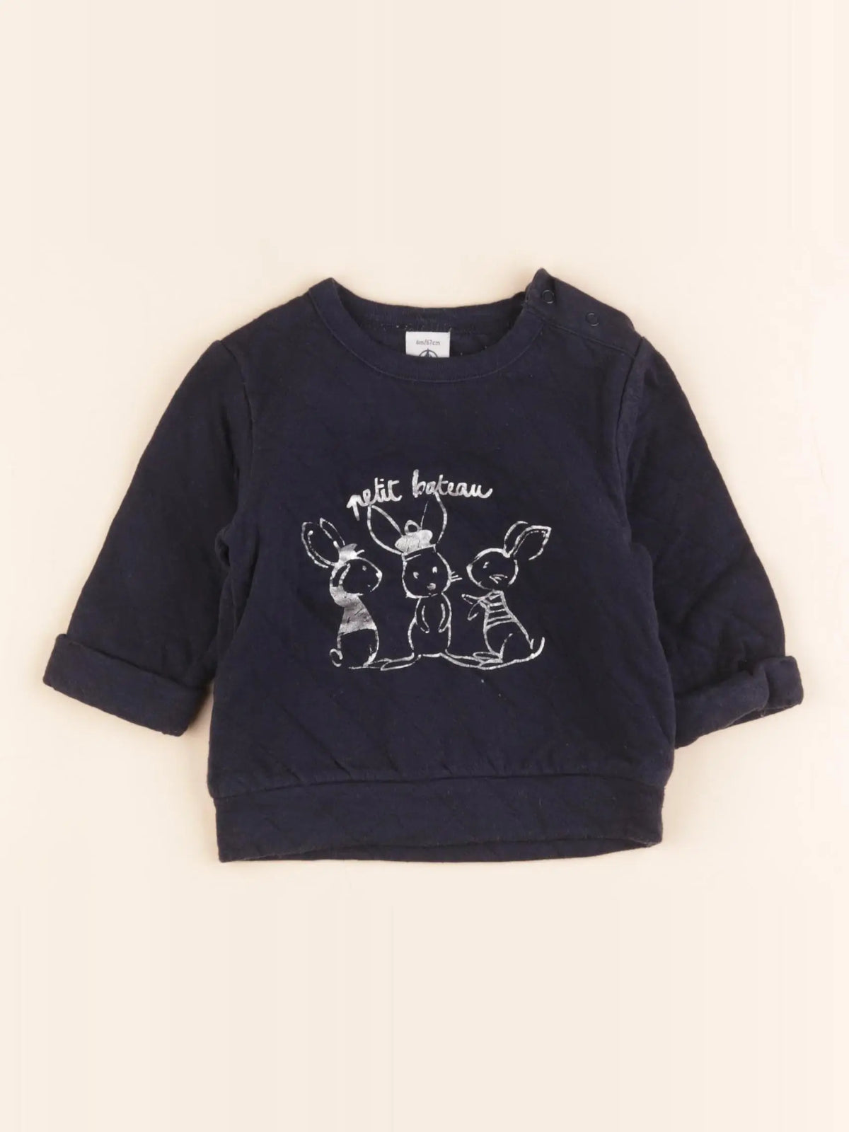 Sweat bleu, argent