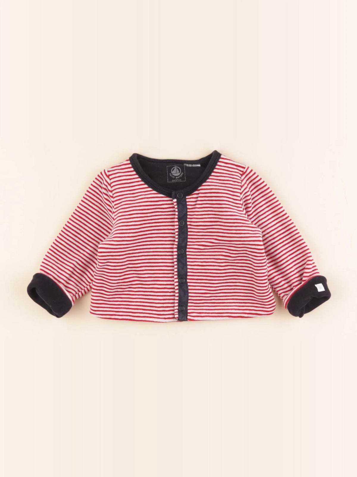 Gilet velours blanc, rouge
