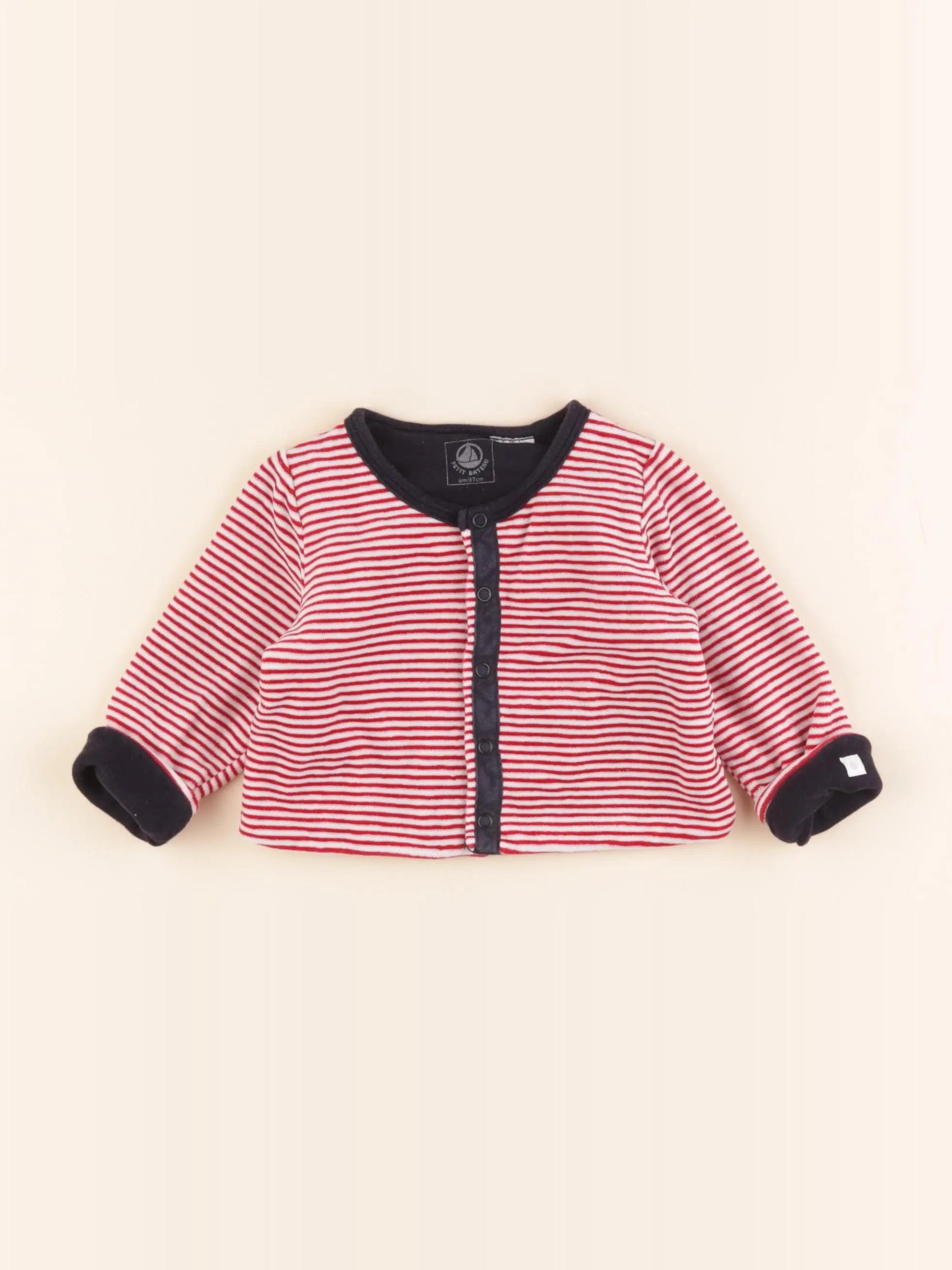 Gilet velours blanc, rouge