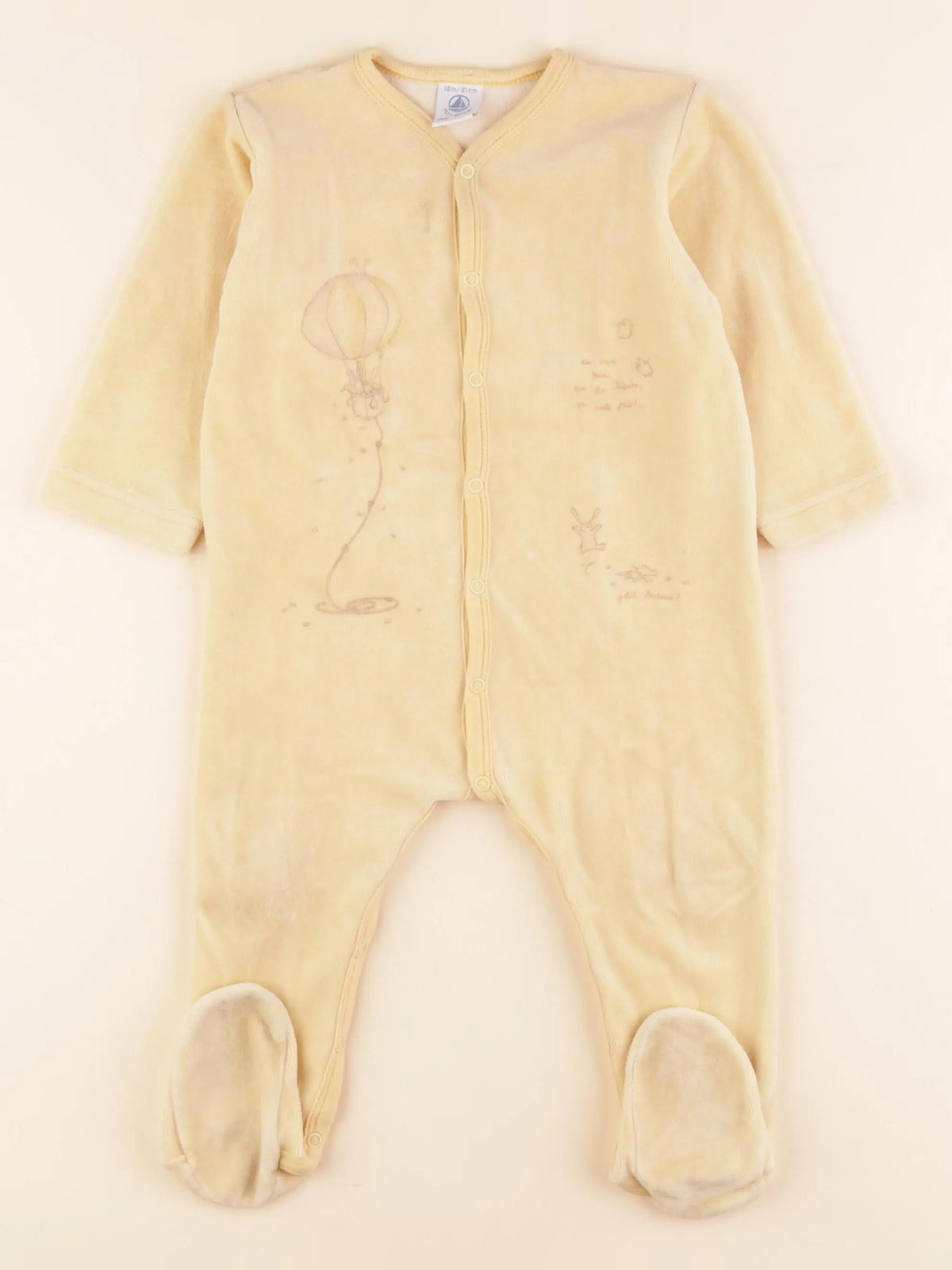 Pyjama velours jaune