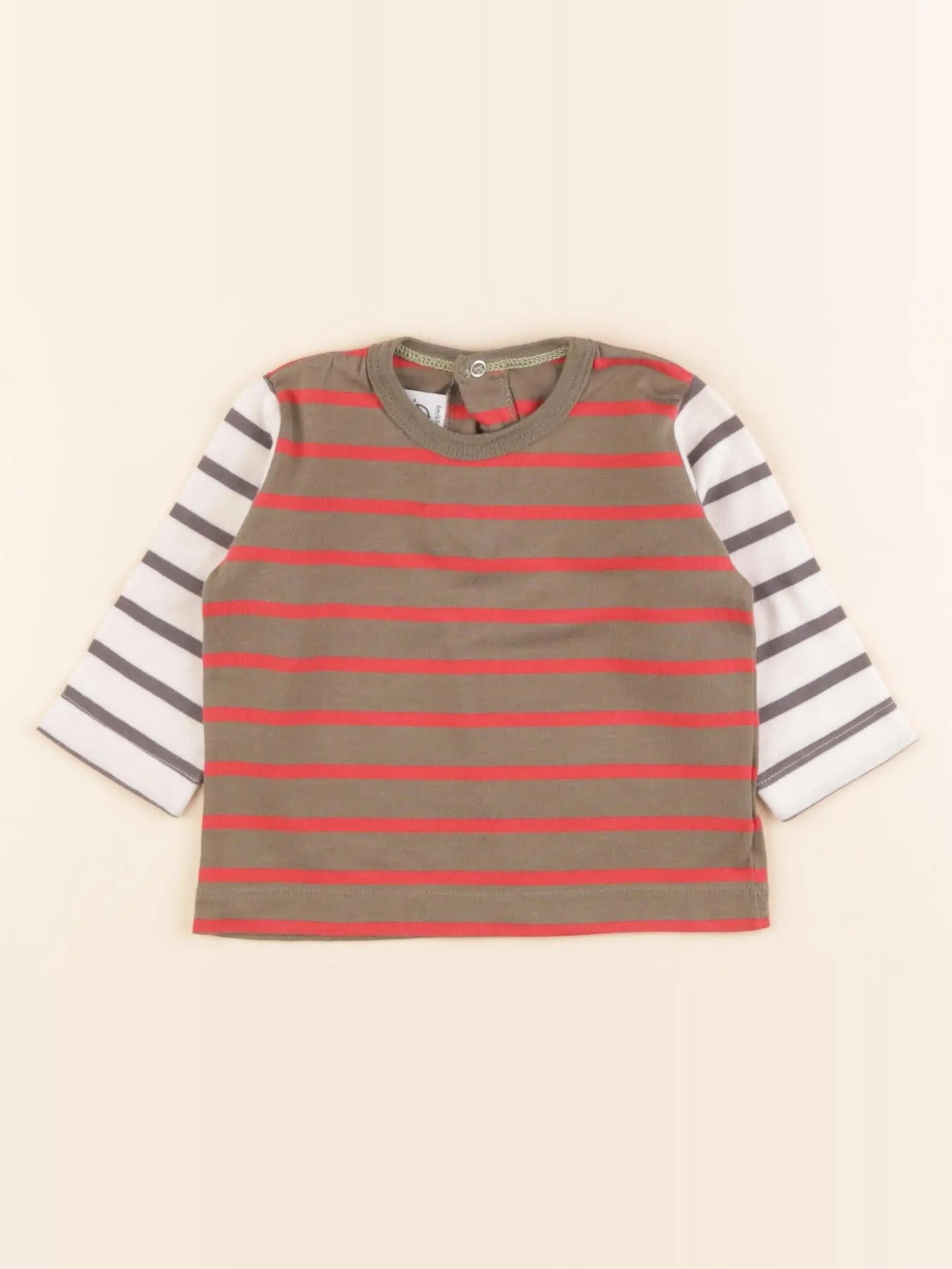 Tee-shirt beige, marron