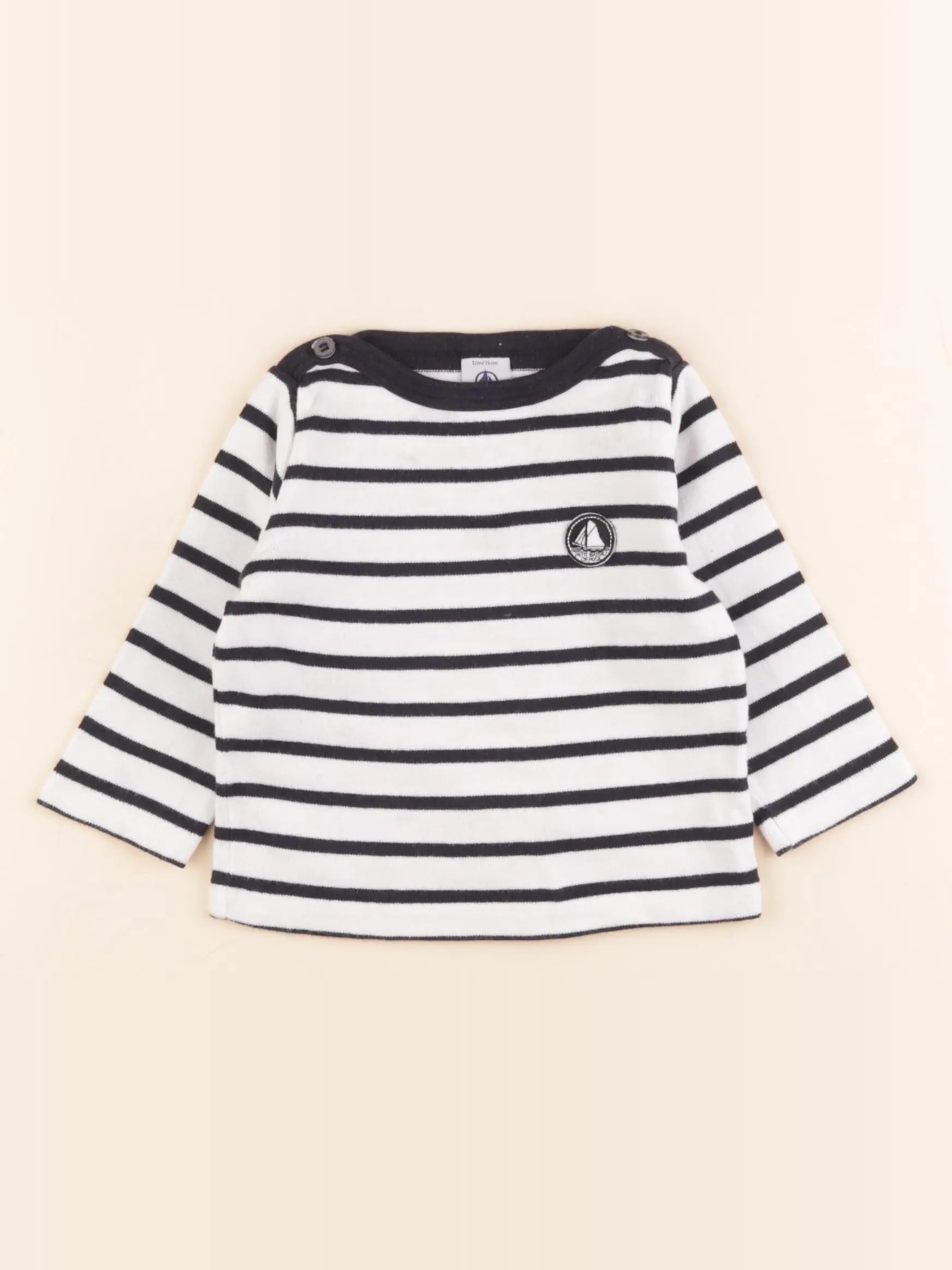 Tee-shirt blanc, bleu
