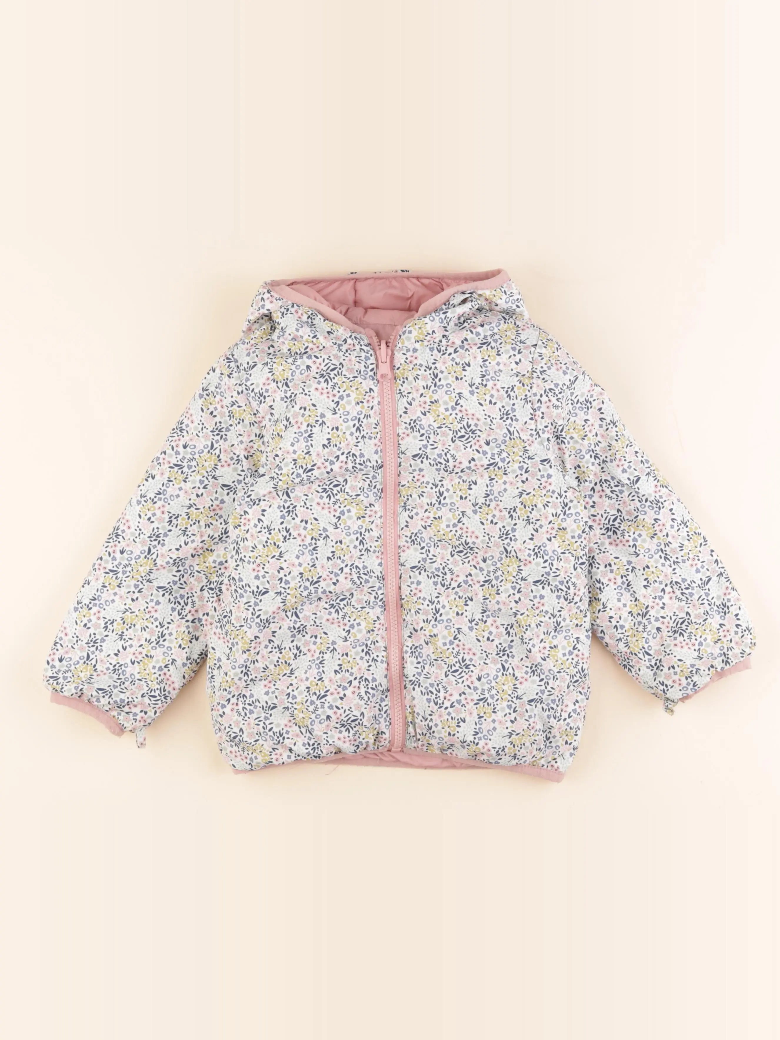 Vertbaudet - doudoune réversible multicolore - 3 ans