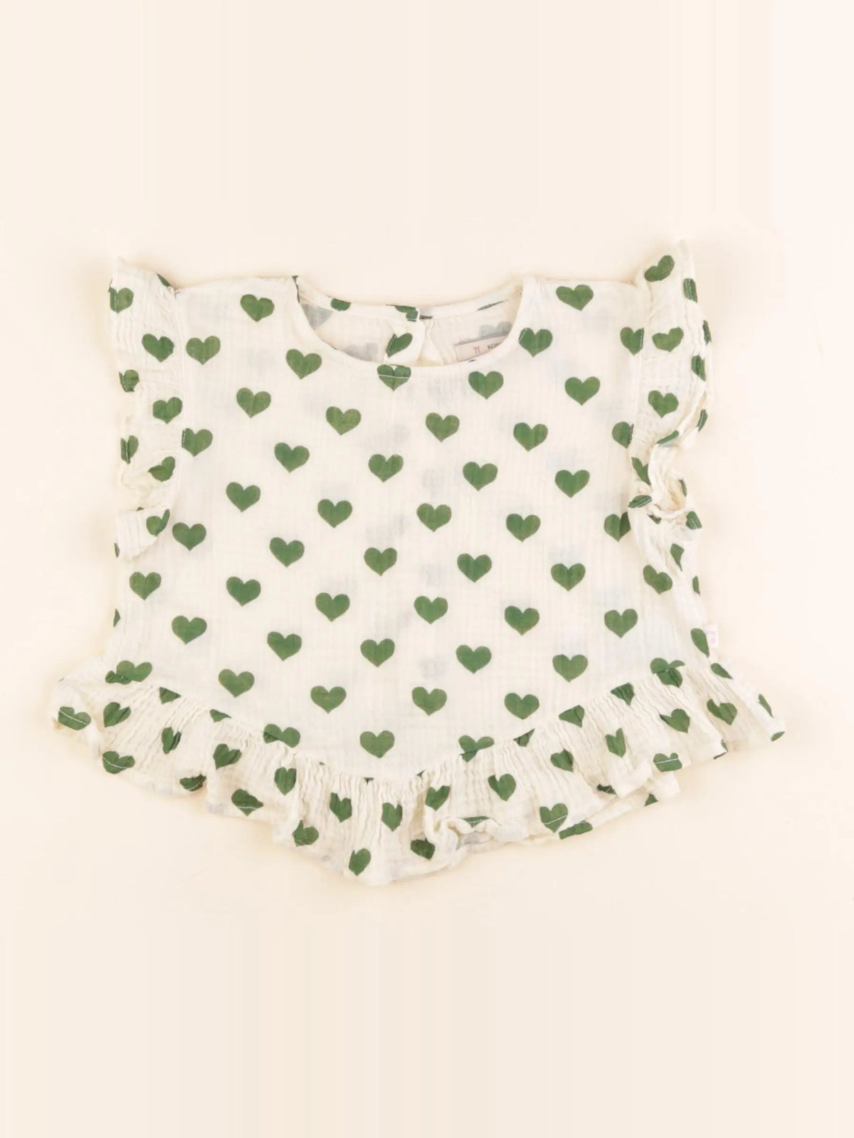 Konges slojd - blouse beige, vert - 2 ans