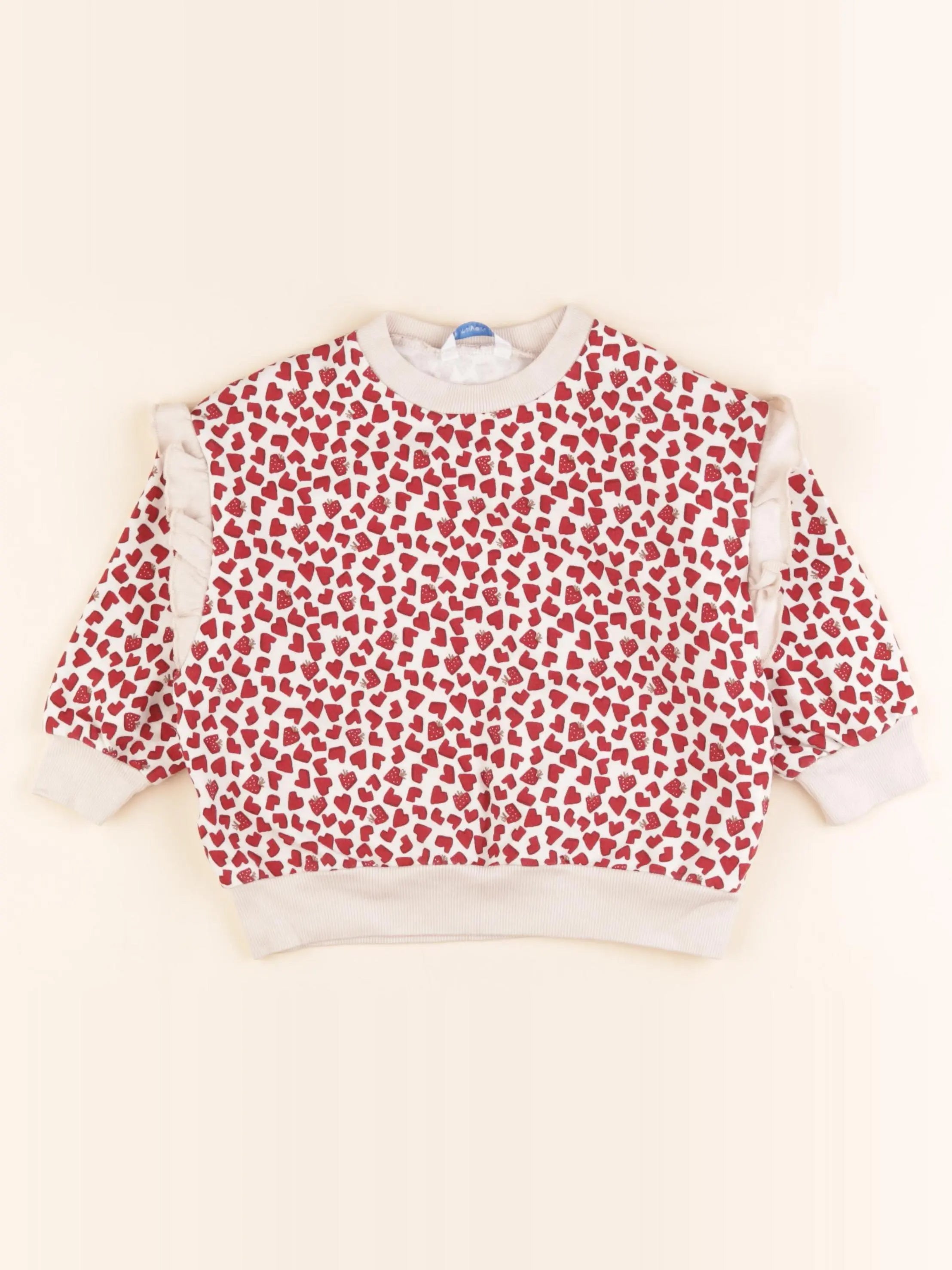 Mayoral - sweat rouge, blanc - 2 ans