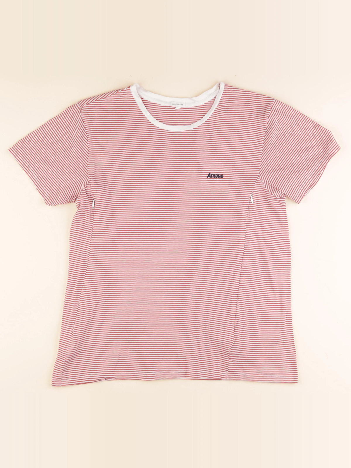 Vertbaudet - tee-shirt allaitement blanc, rouge - 38 à 40