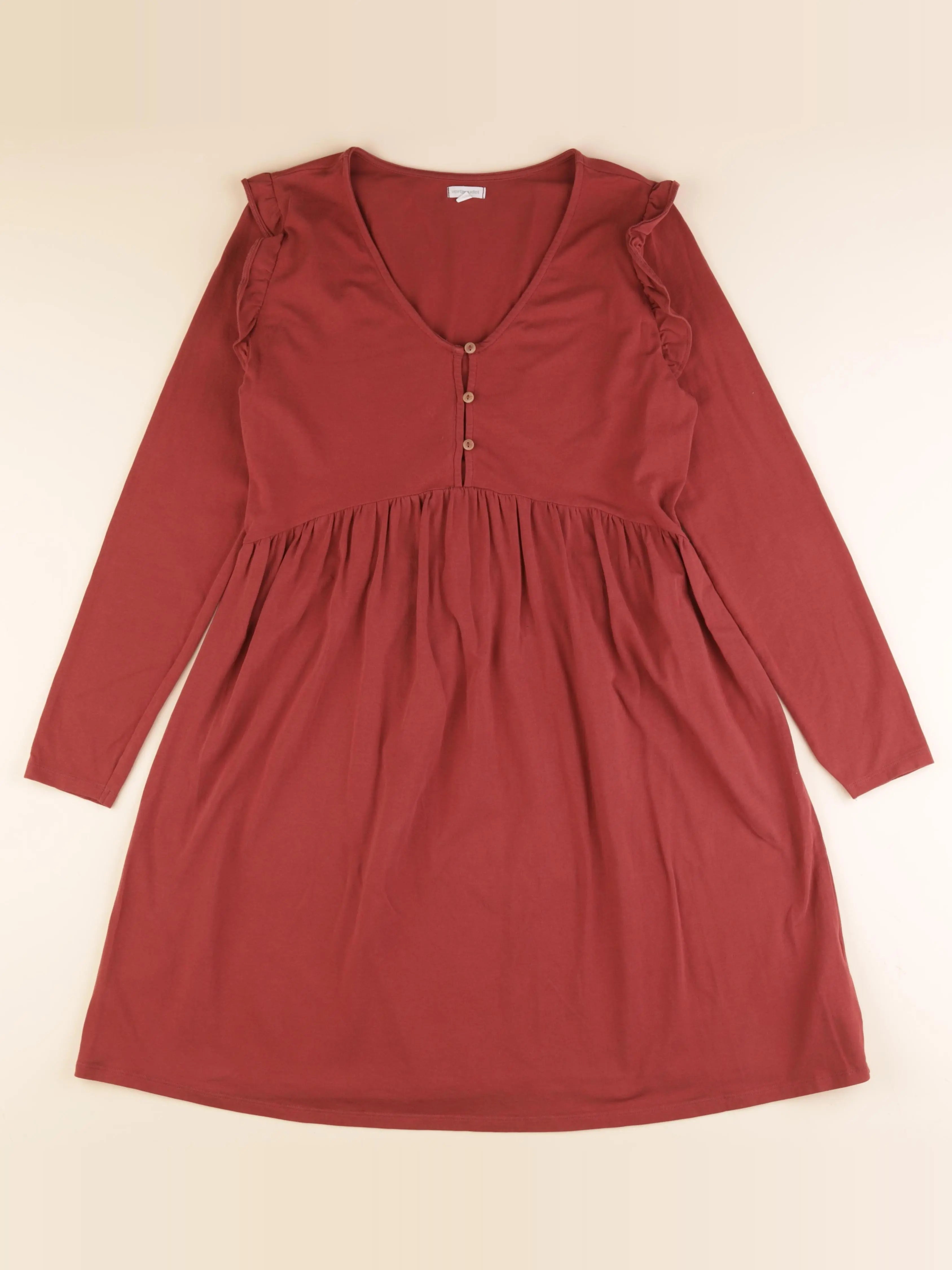 Vertbaudet - robe grossesse, allaitement rouge - 42 à 44