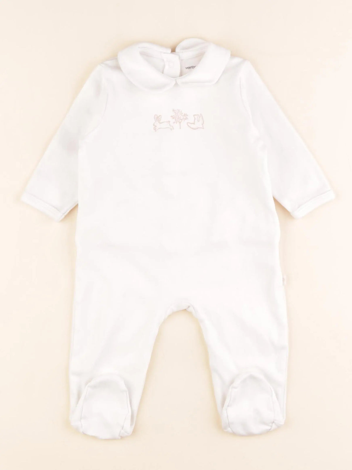 Vertbaudet - pyjama coton blanc - 6 mois