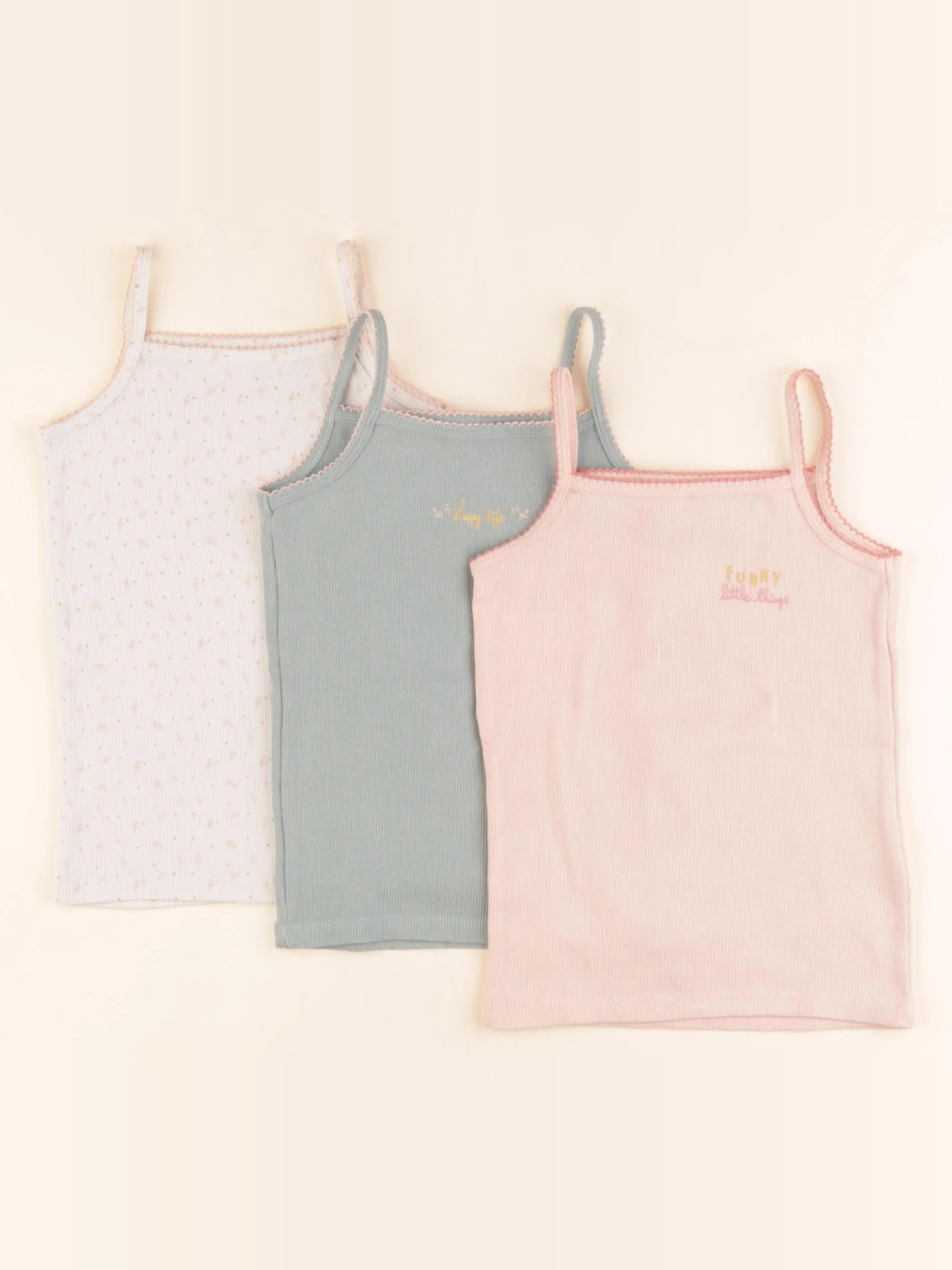 Vertbaudet - lot de 3 maillots de corps multicolore - 4 ans