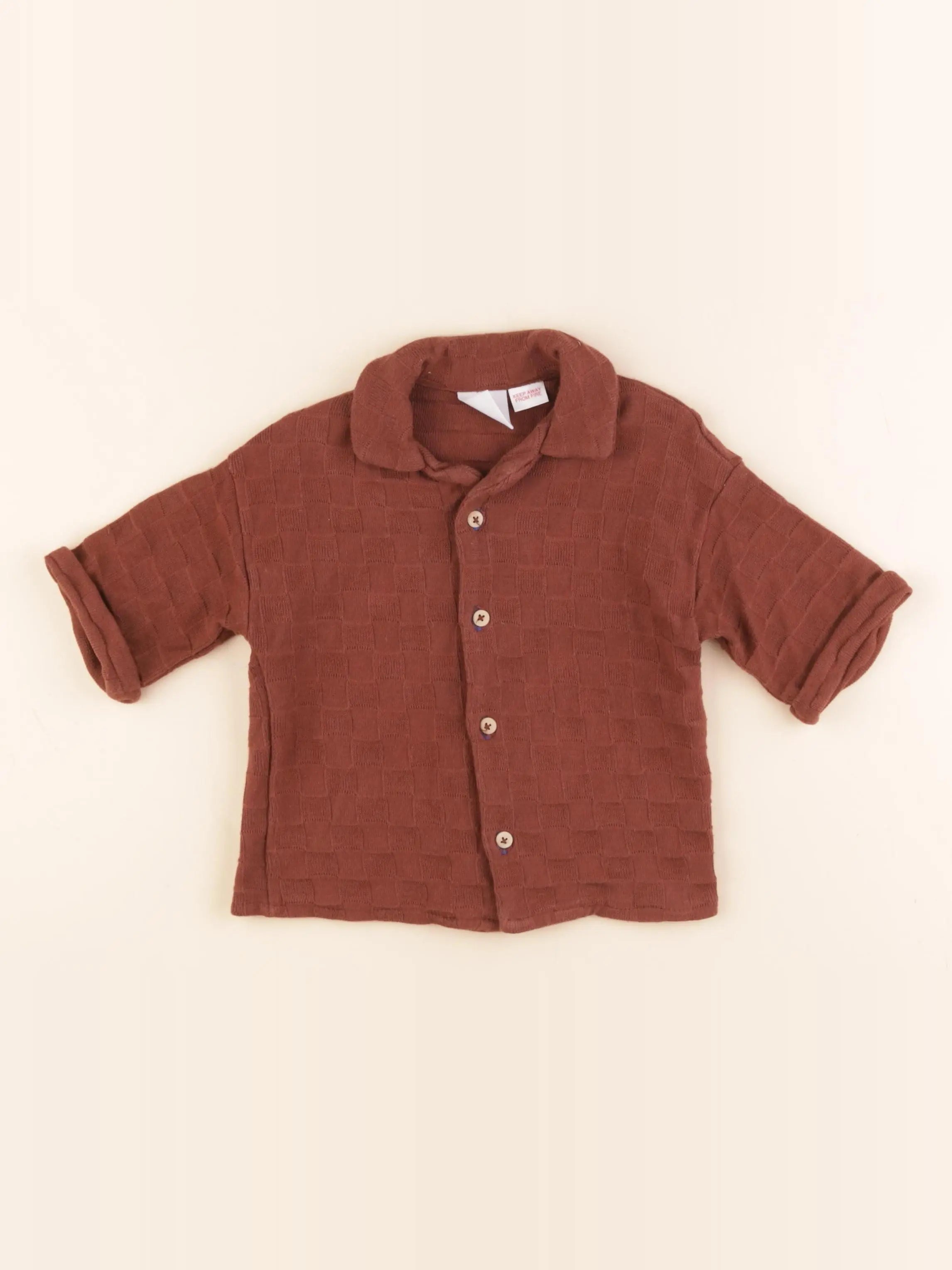 Zara - gilet marron - 12/18 mois