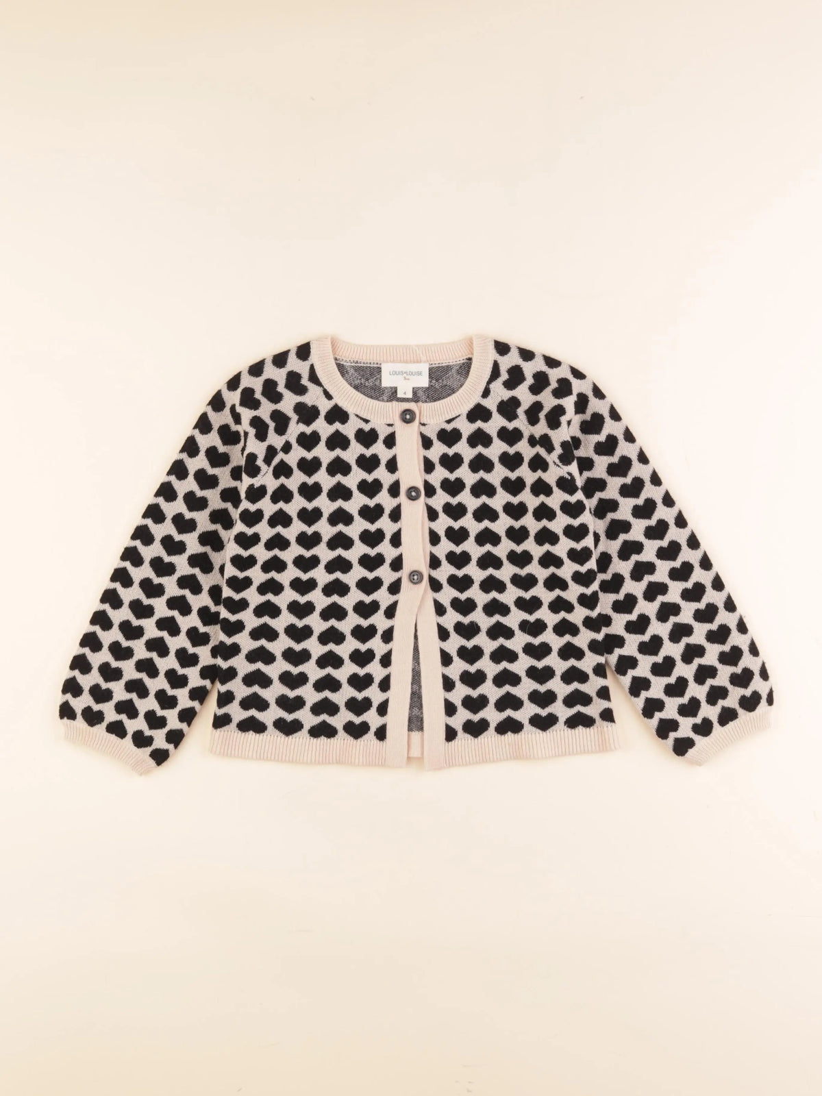 Louis Louise - gilet beige, noir - 4 ans