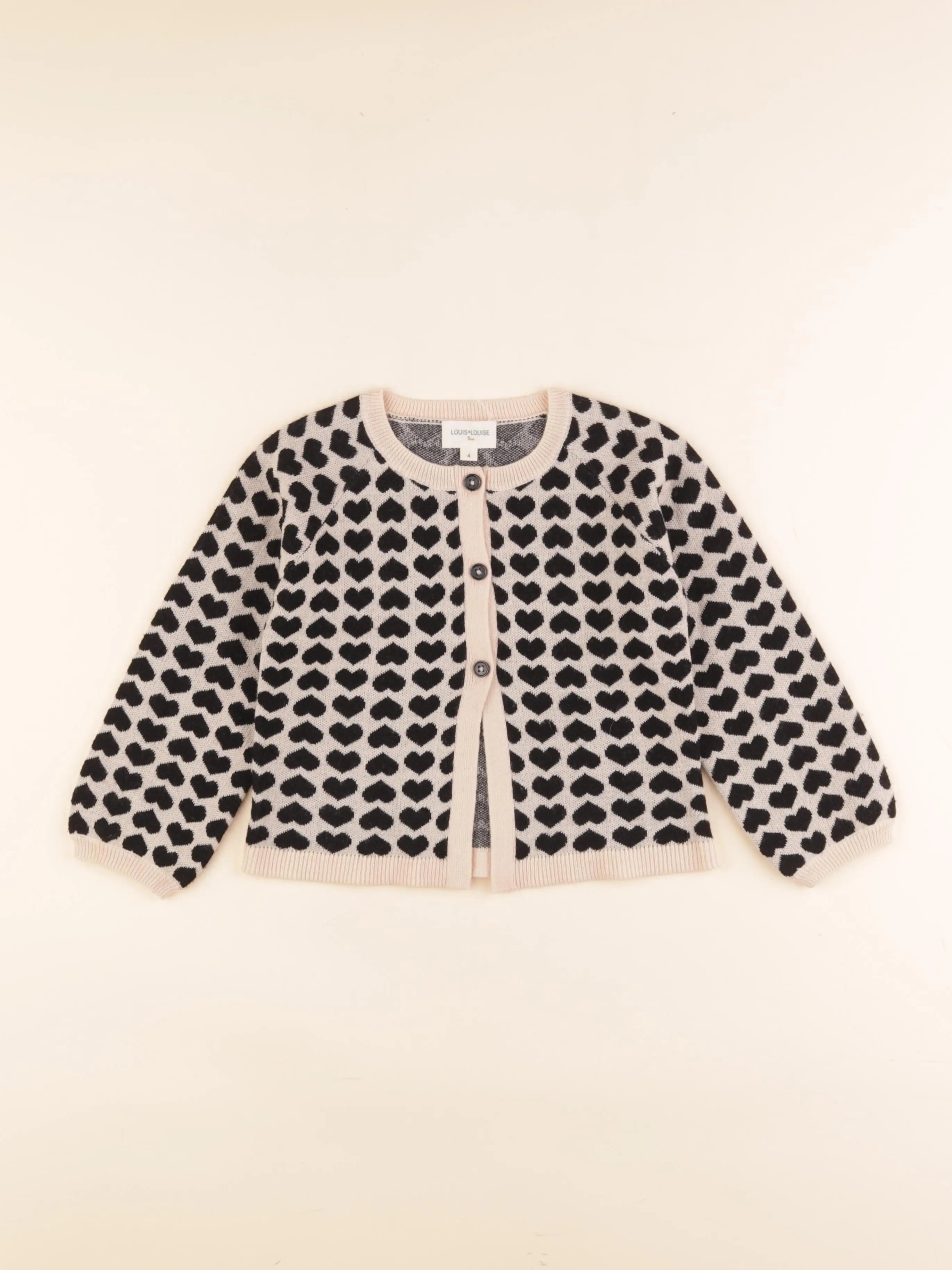 Louis Louise - gilet beige, noir - 4 ans