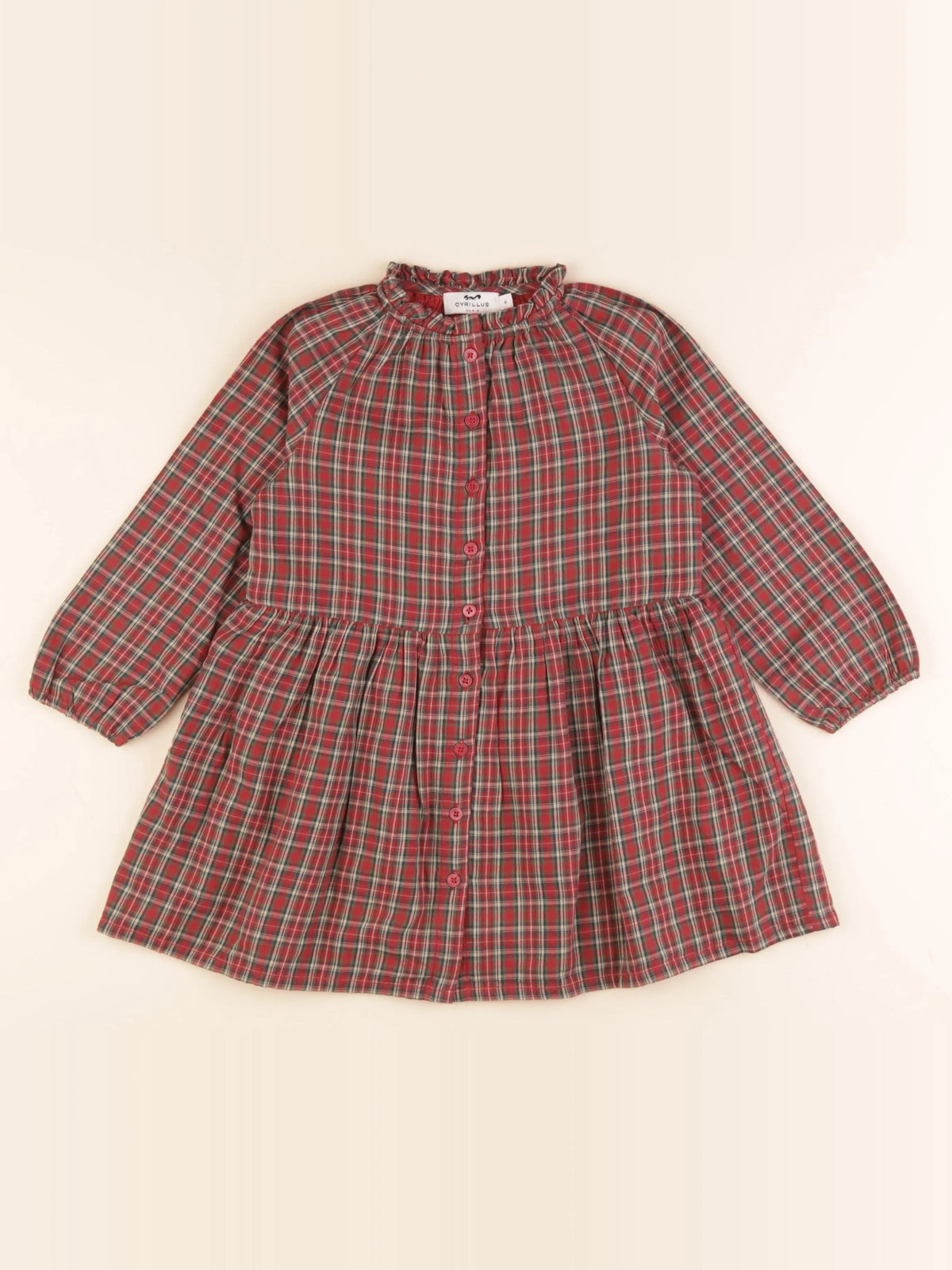 Cyrillus - robe rouge - 4 ans