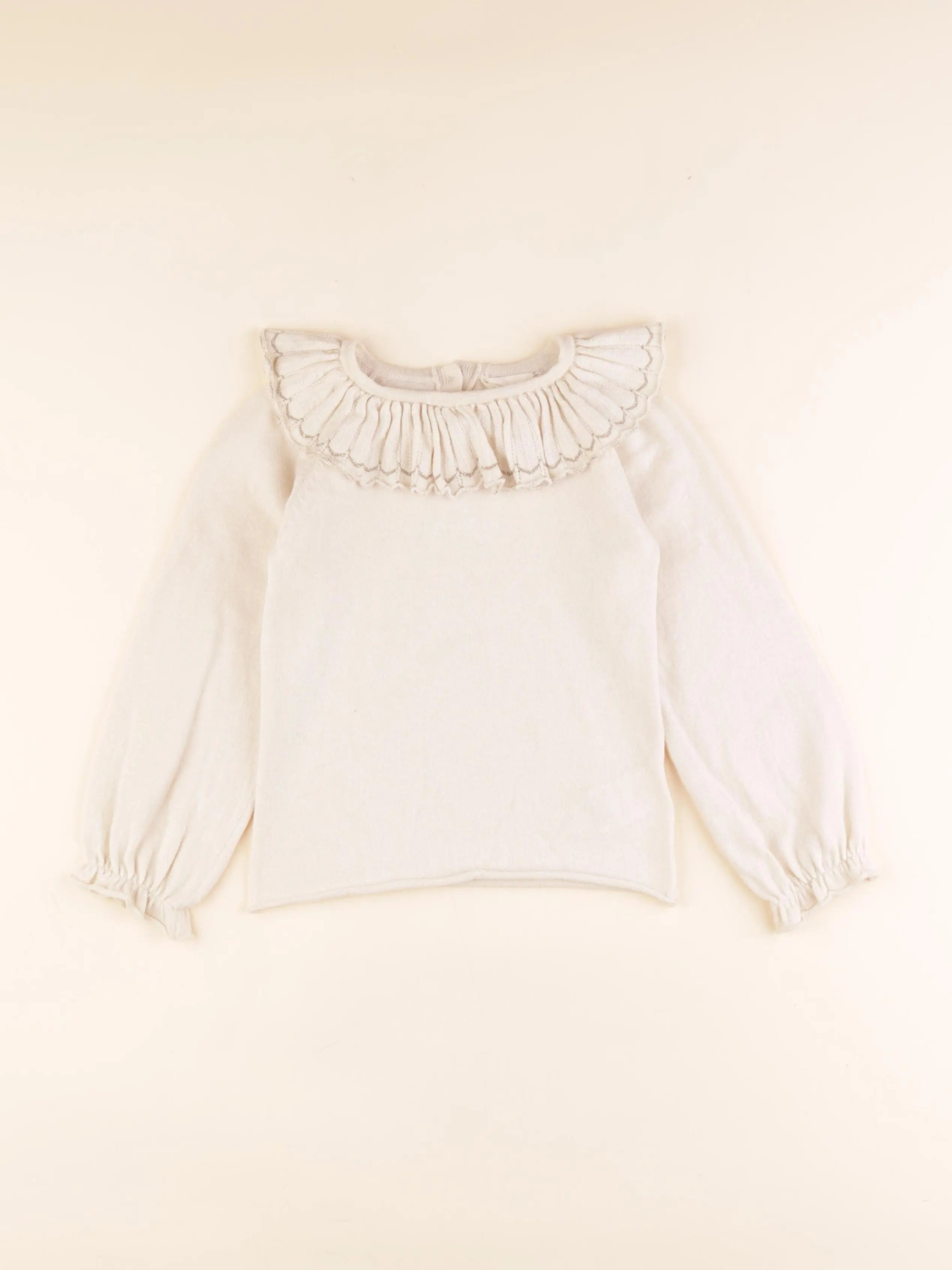 Louis Louise - pull beige, or - 4 ans