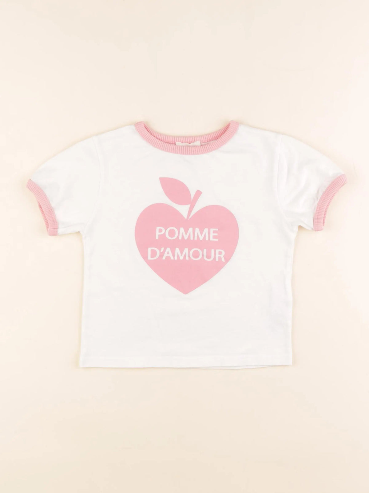 Louis Louise - tee-shirt blanc, rose - 4 ans