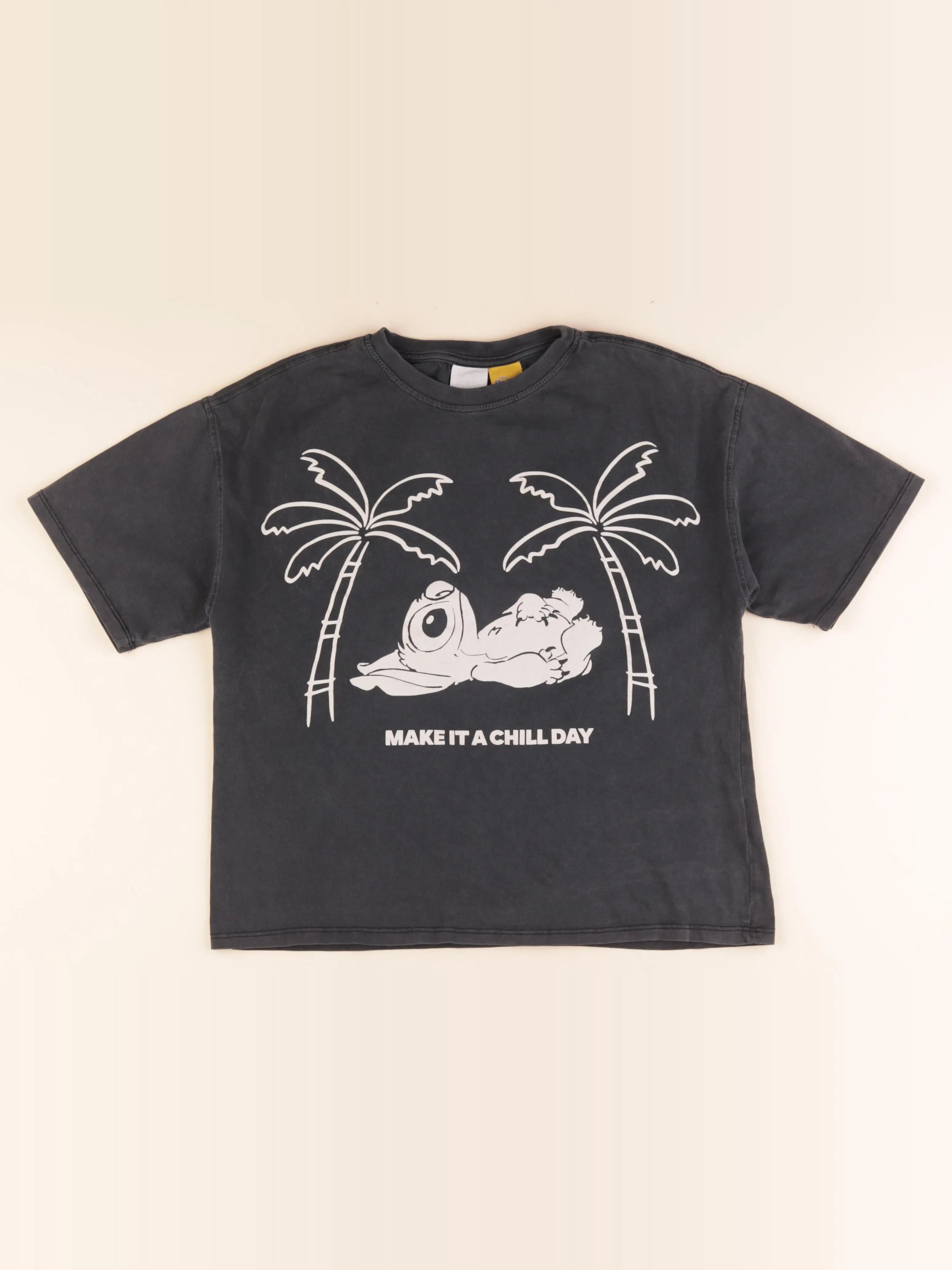 Zara - tee-shirt imprimé au dos noir, gris - 11/12 ans