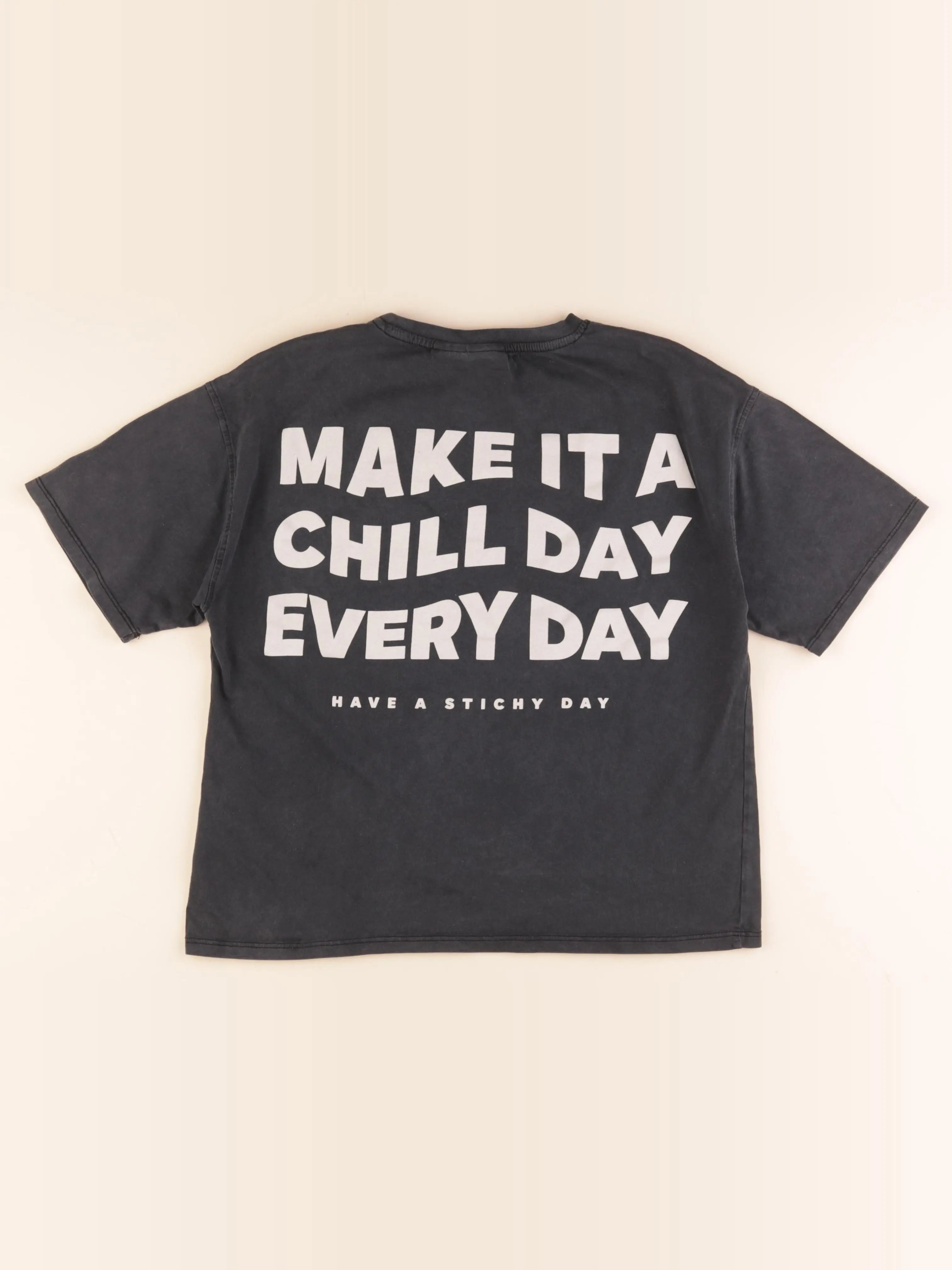 Zara - tee-shirt imprimé au dos noir, gris - 11/12 ans