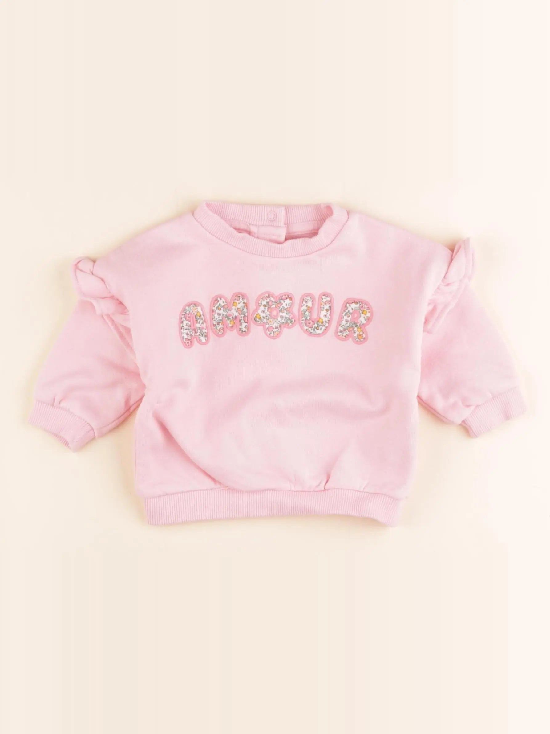 Vertbaudet - sweat rose - 3 mois
