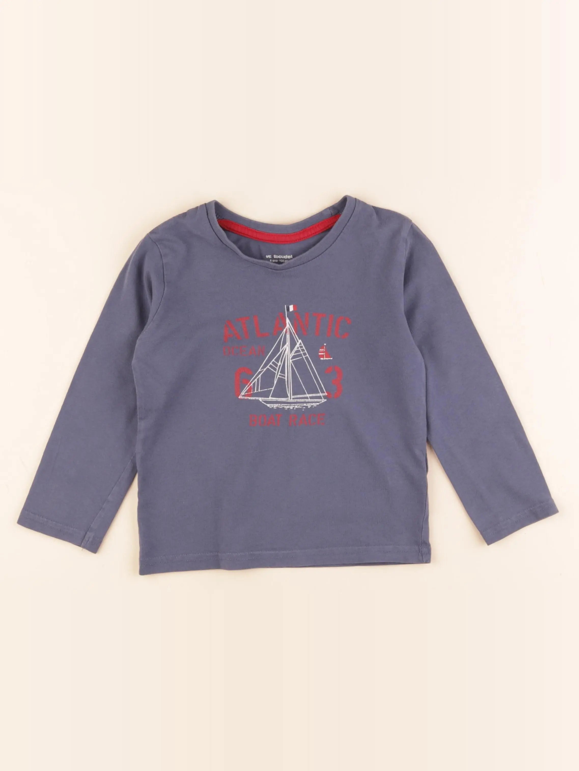 Vertbaudet - tee-shirt bleu - 4 ans