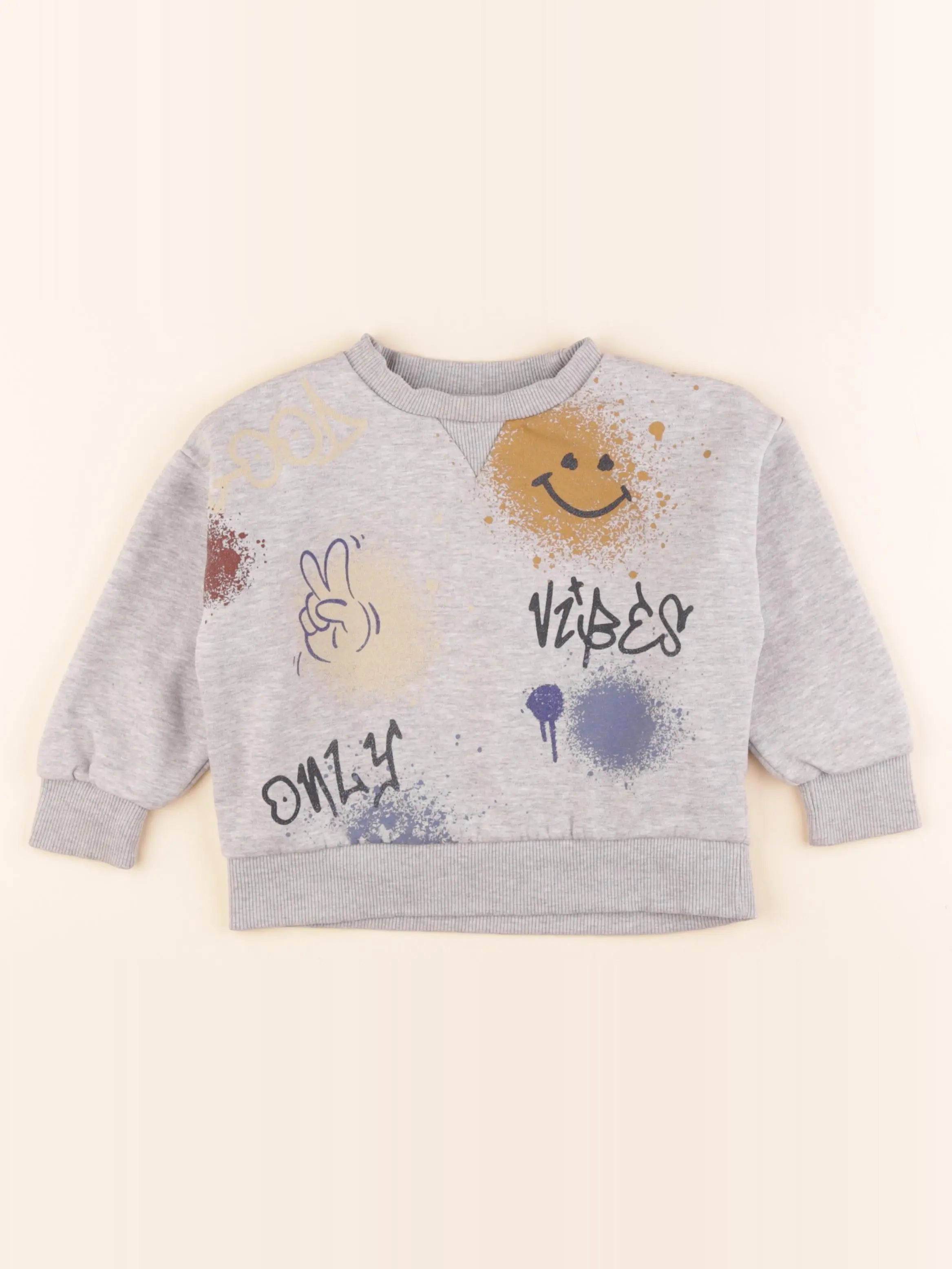 Vertbaudet - sweat gris - 4 ans