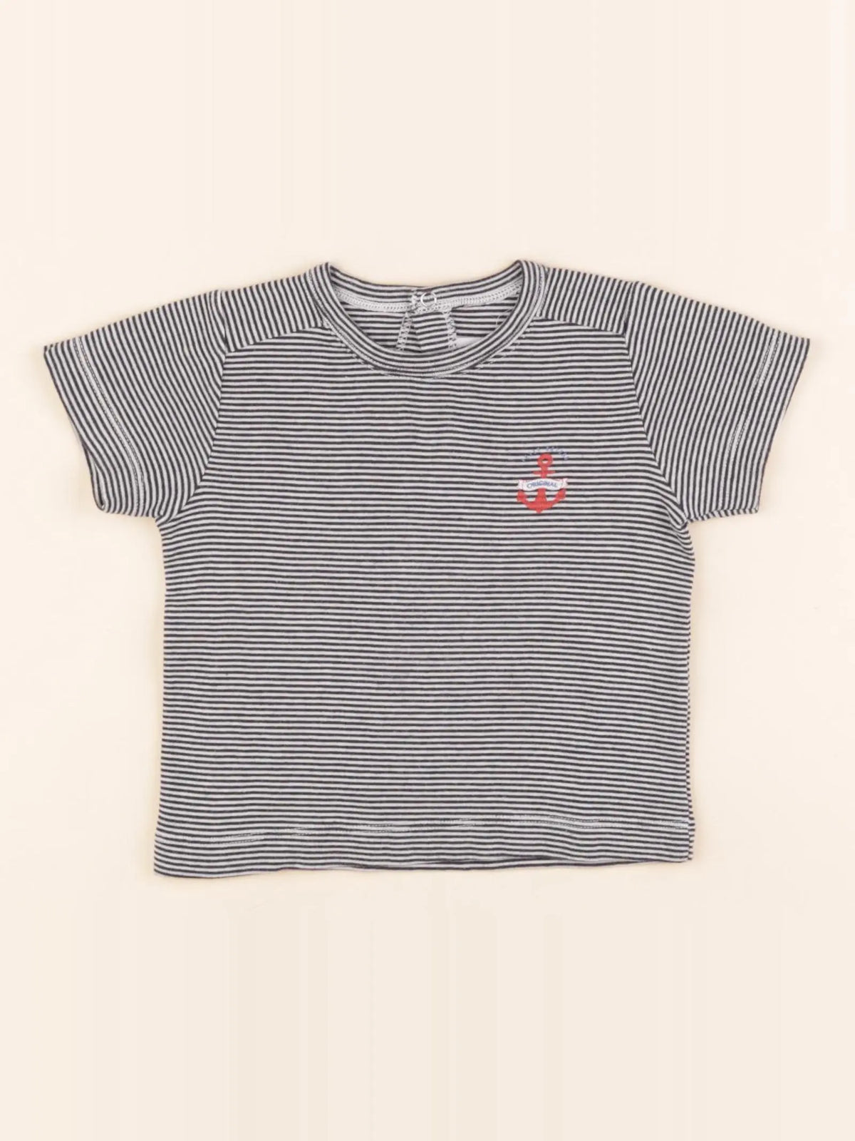 Tee-shirt blanc, bleu