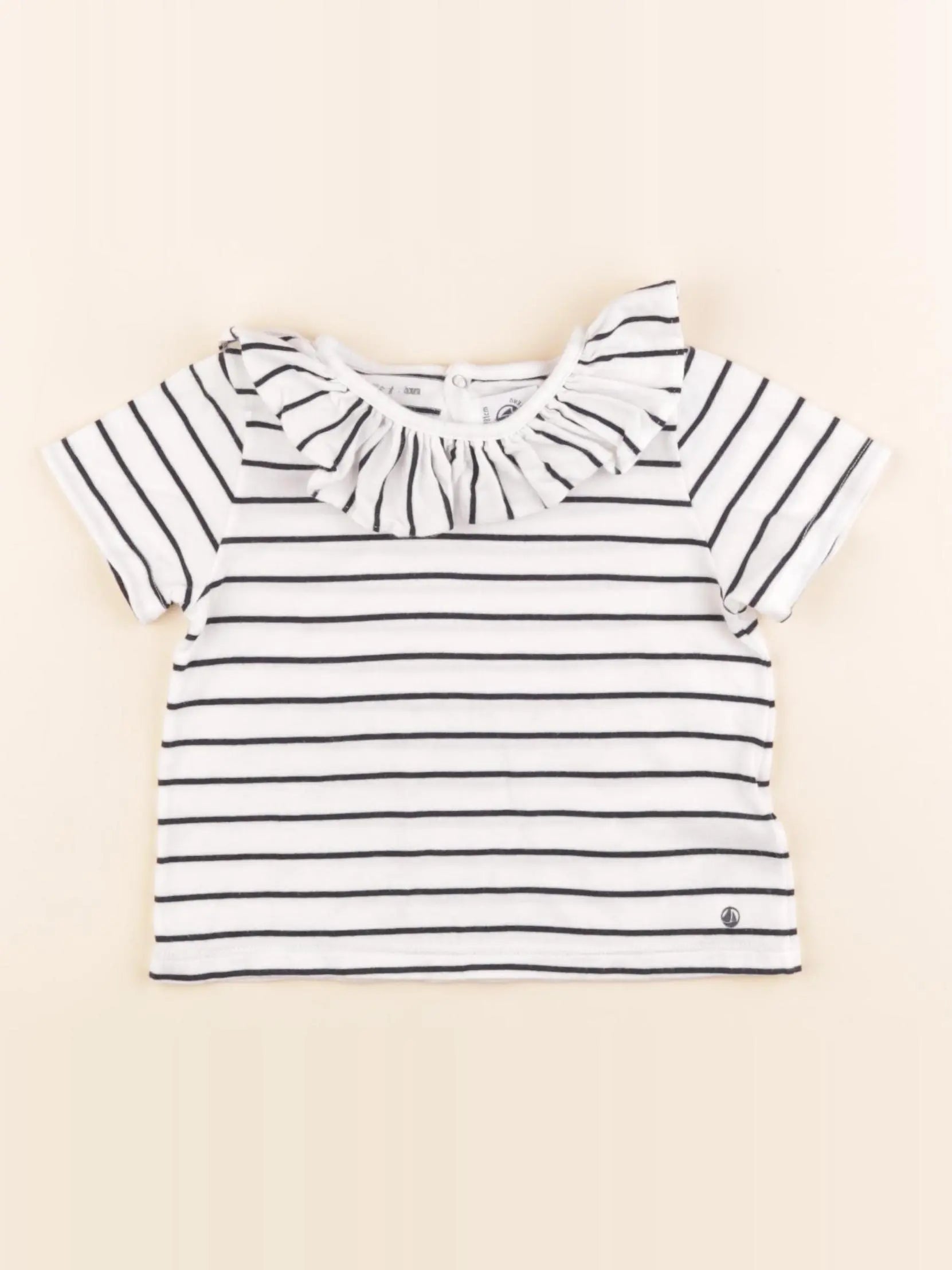 Tee-shirt blanc, bleu